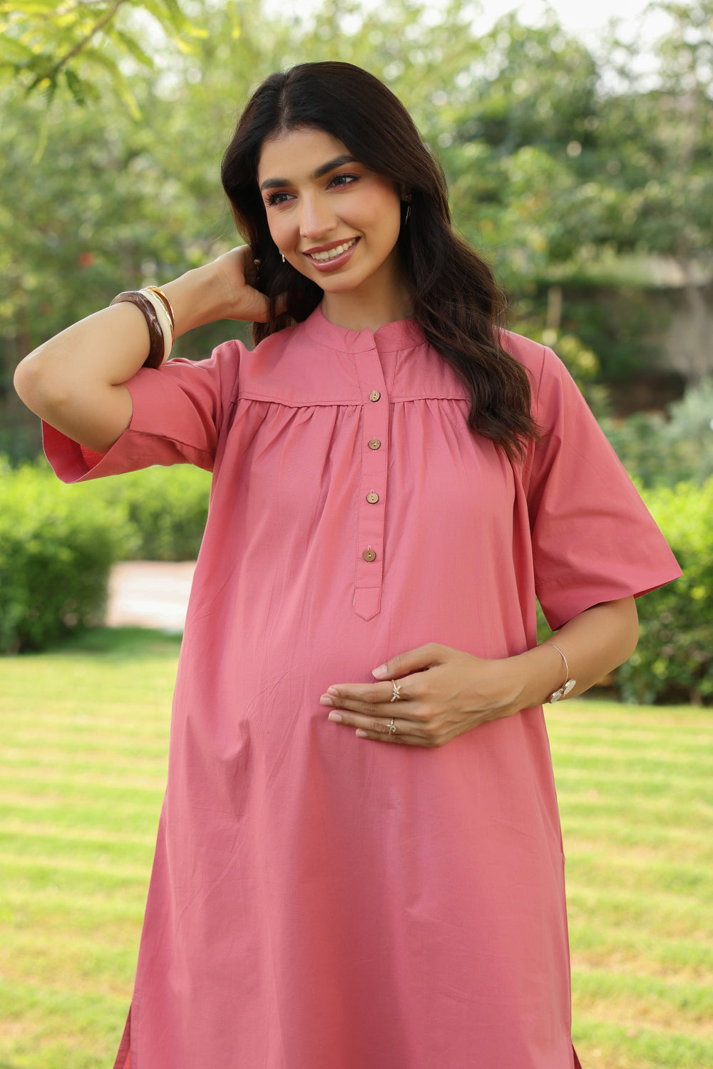 Desert Rose Cotton Maternity - Nursing Co-ord Set