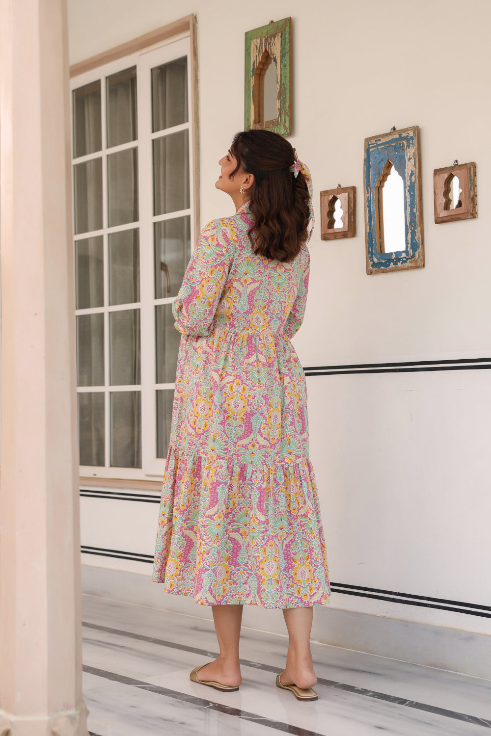 Pastel Paradise Cotton Maternity - Nursing Dress