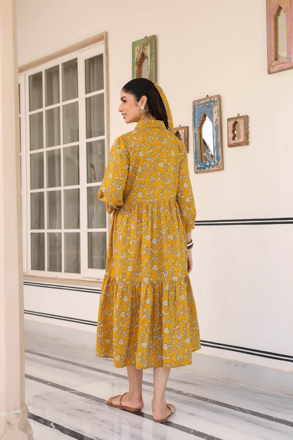 Honey Flora Cotton Maternity - Nursing Dress