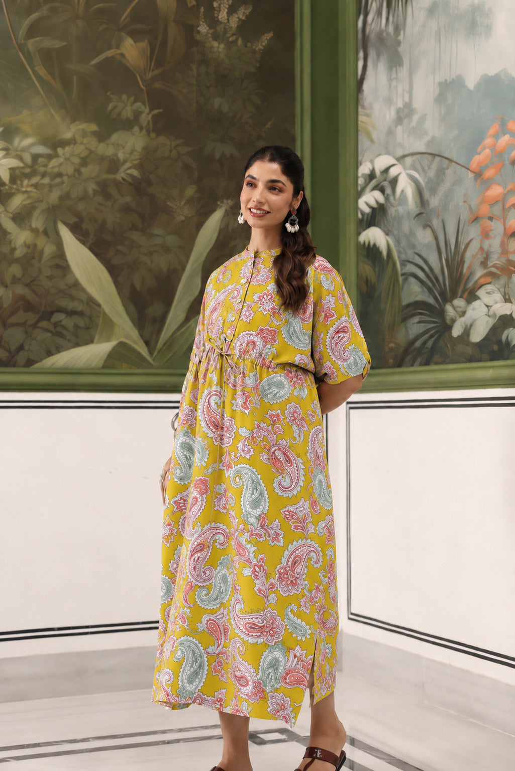 Sunburst Paisley Cotton Kaftan ( One-Size )