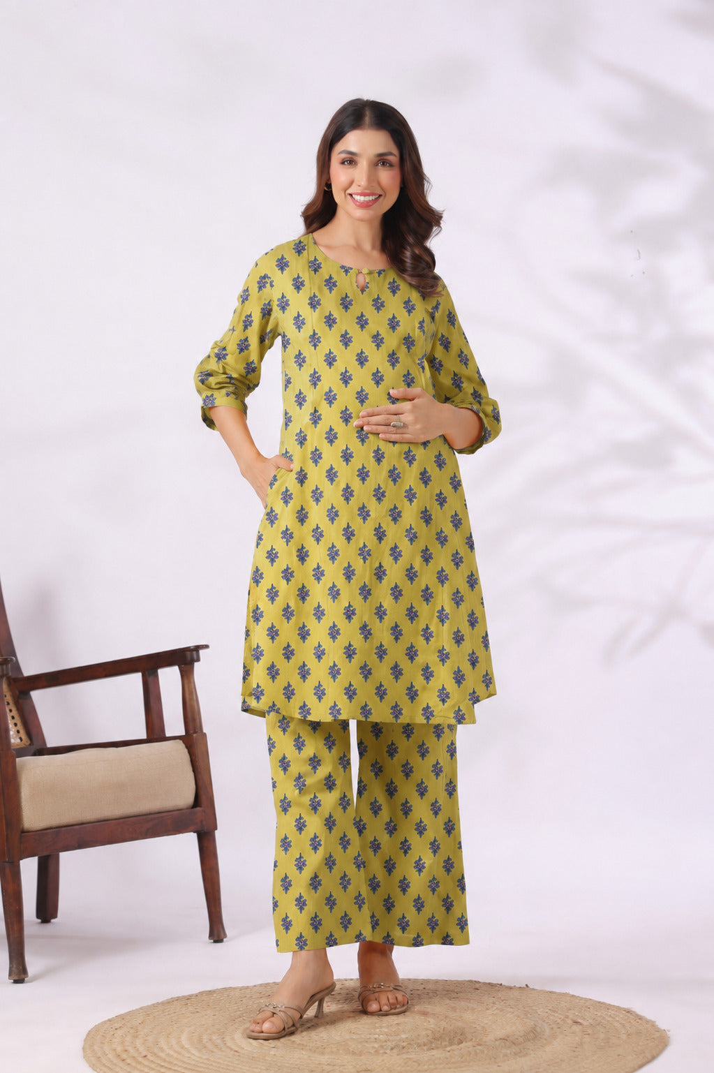 Sunehri Buti Cotton Maternity - Nursing Co-ord Set