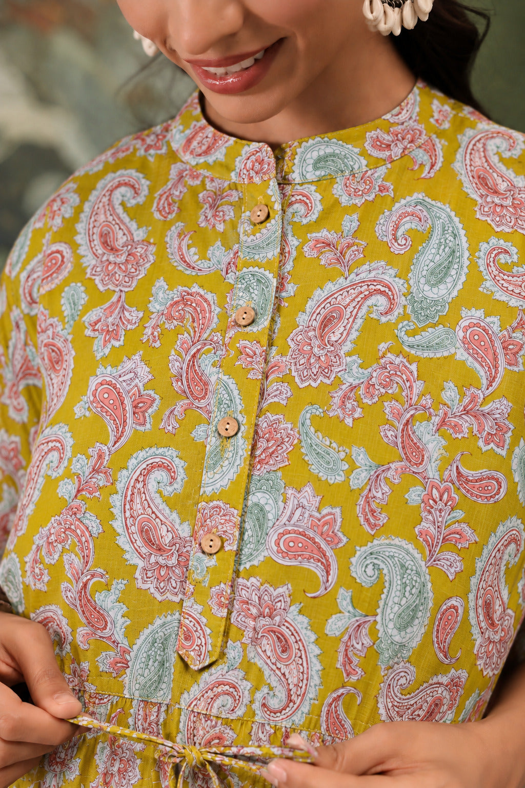 Sunburst Paisley Cotton Kaftan ( One-Size )