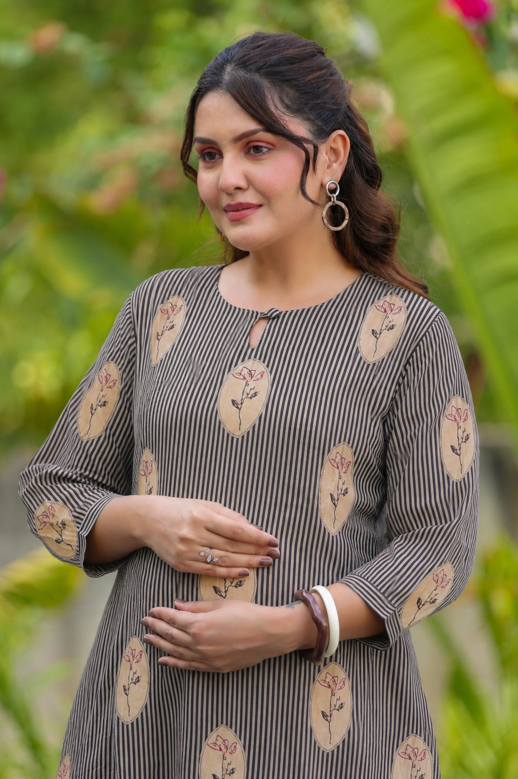 Whispering Blooms Cotton Maternity - Nursing Co-ord Set