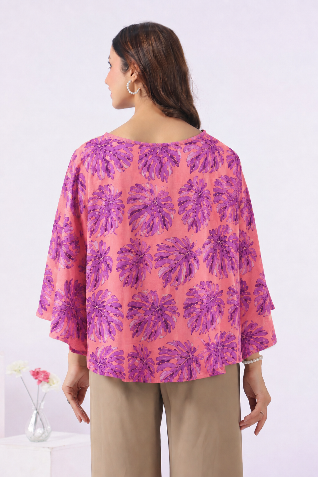 Twilight Bloom Leafy Cotton Nursing Cover (One-Size)