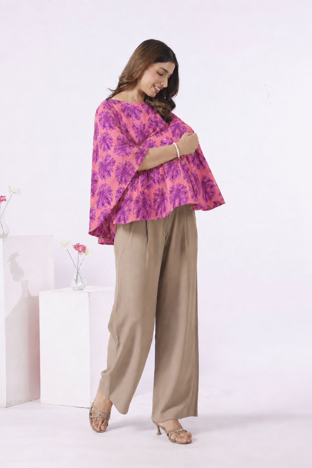Twilight Bloom Leafy Cotton Nursing Cover (One-Size)