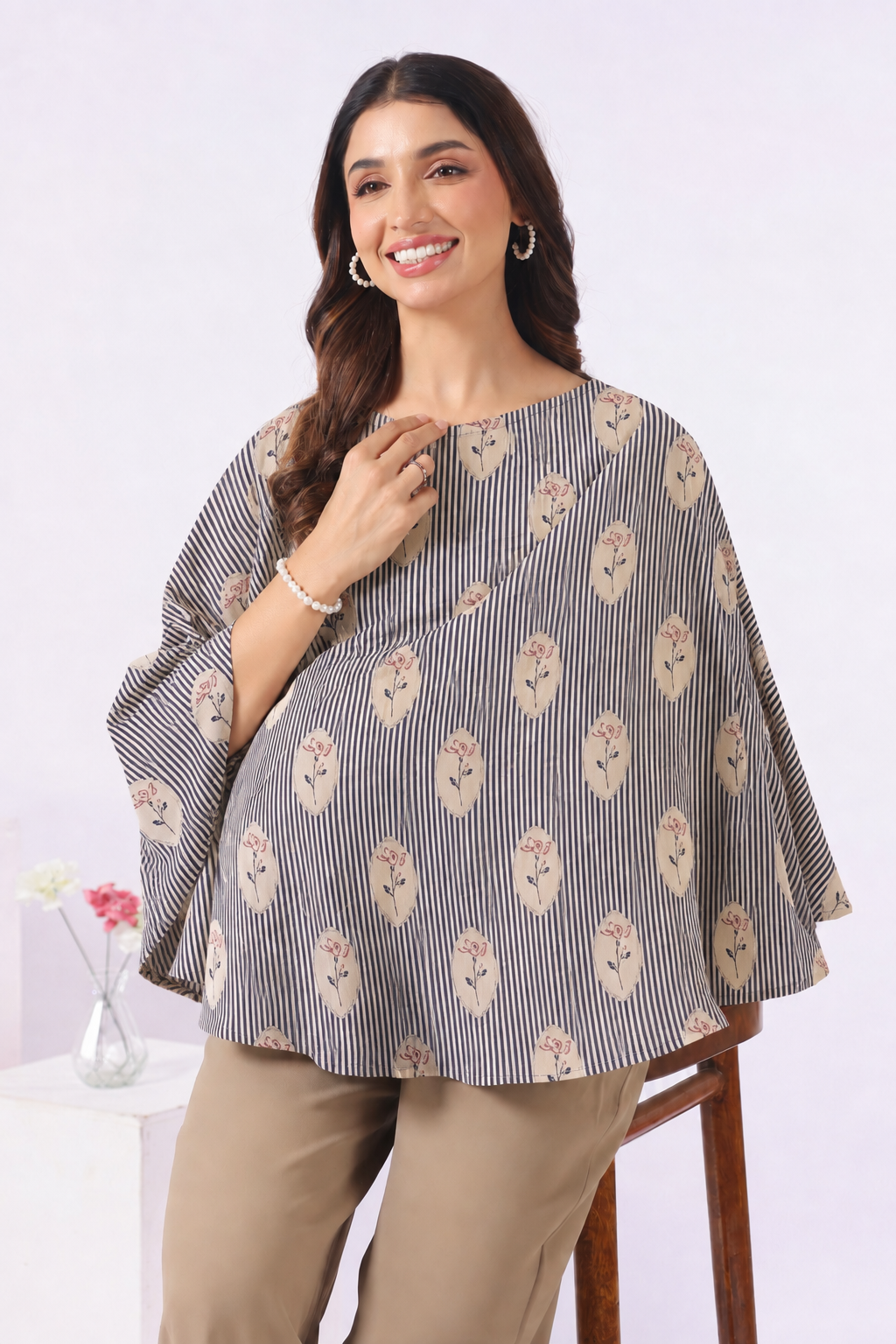 Whispering Blues Cotton Nursing Cover (One-Size)