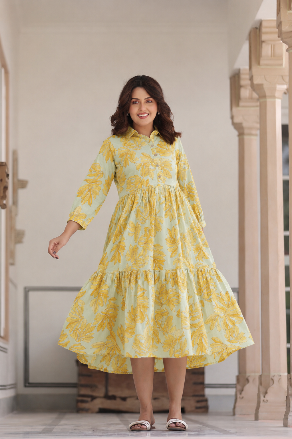 Tropical Breeze Cotton Maternity - Nursing Dress