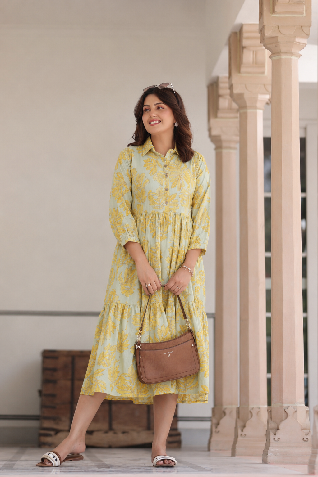 Tropical Breeze Cotton Maternity - Nursing Dress
