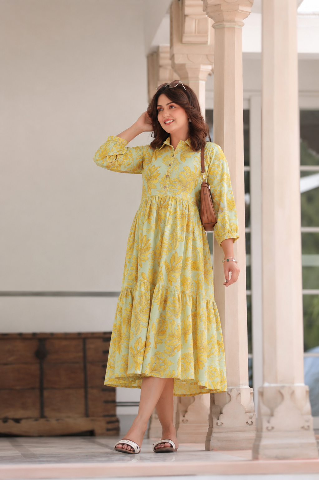 Tropical Breeze Cotton Maternity - Nursing Dress