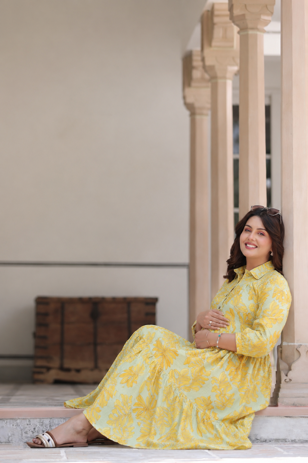 Tropical Breeze Cotton Maternity - Nursing Dress