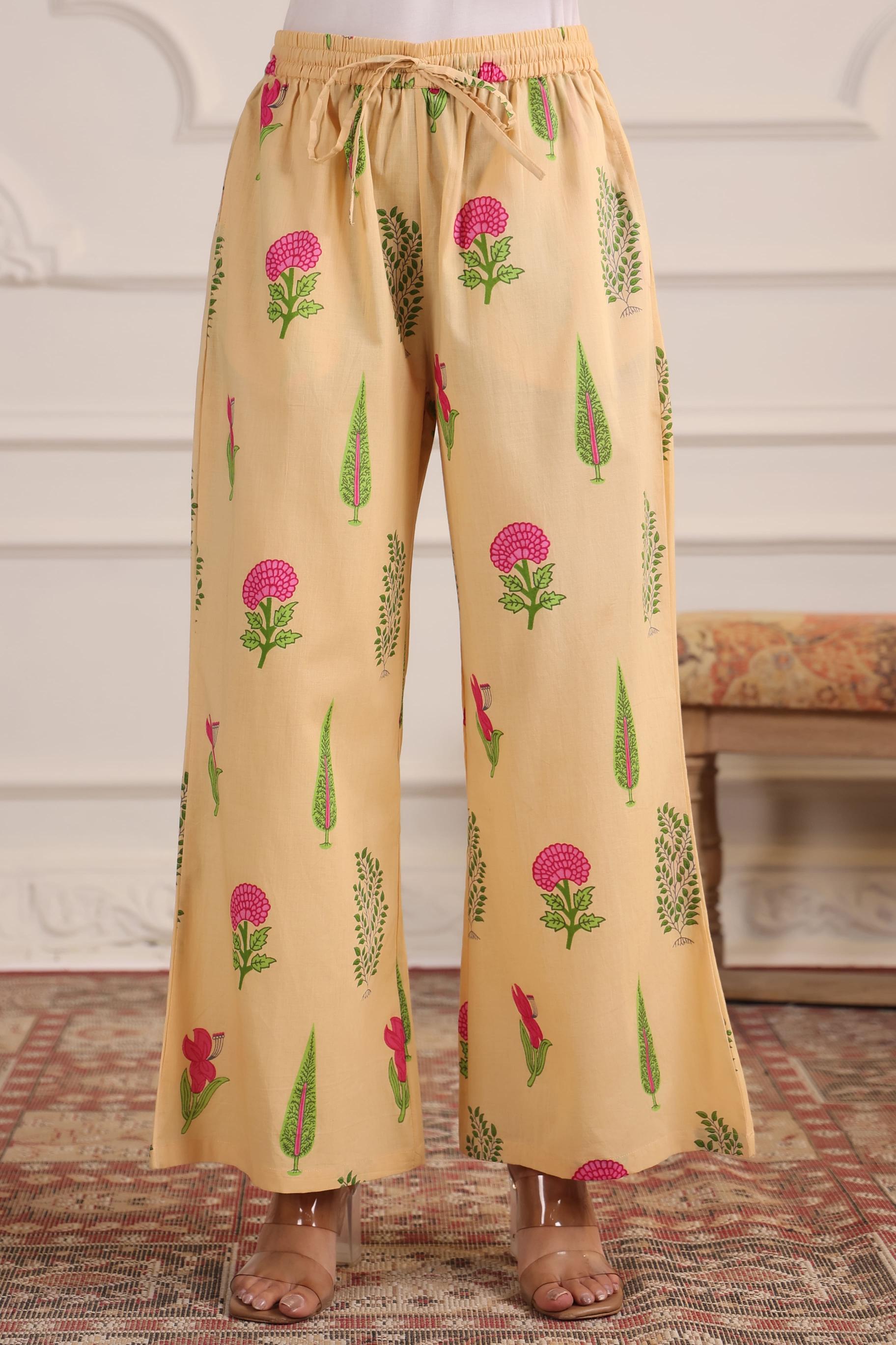 Dark Vanilla Boota Cotton Co-ord Set