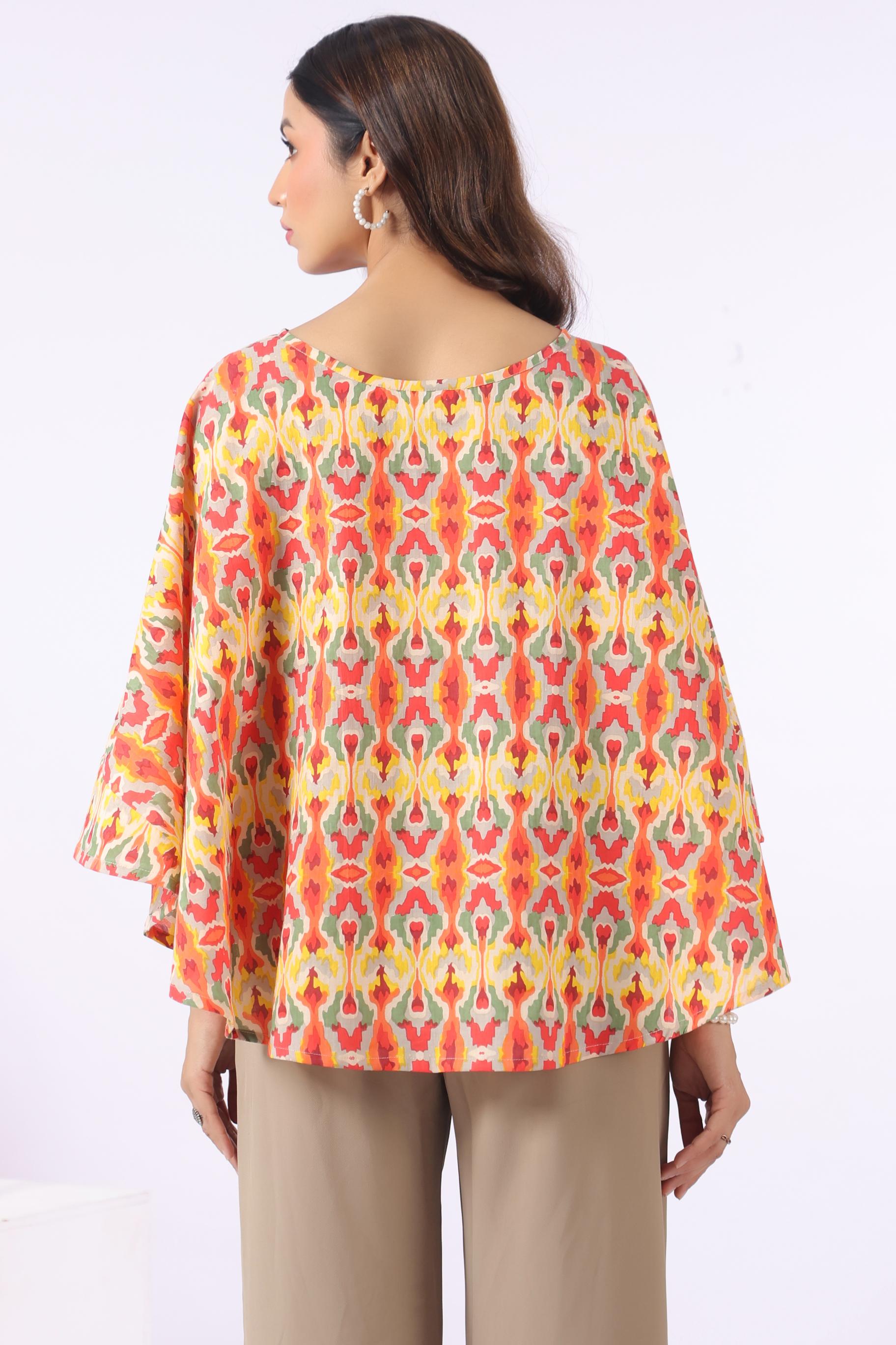 Rangrez Ikat Cotton Nursing Cover (One-Size)