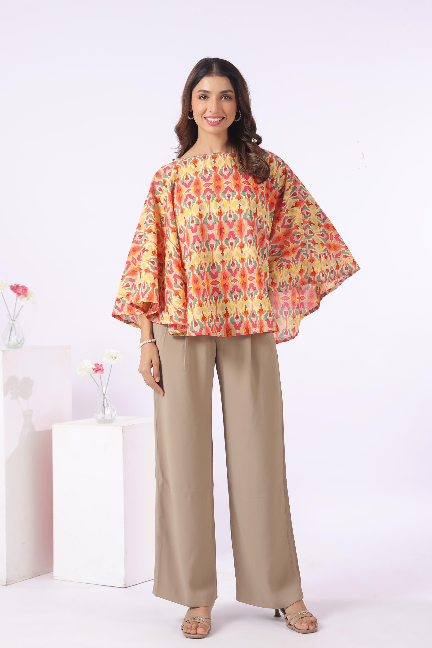 Rangrez Ikat Cotton Nursing Cover (One-Size)