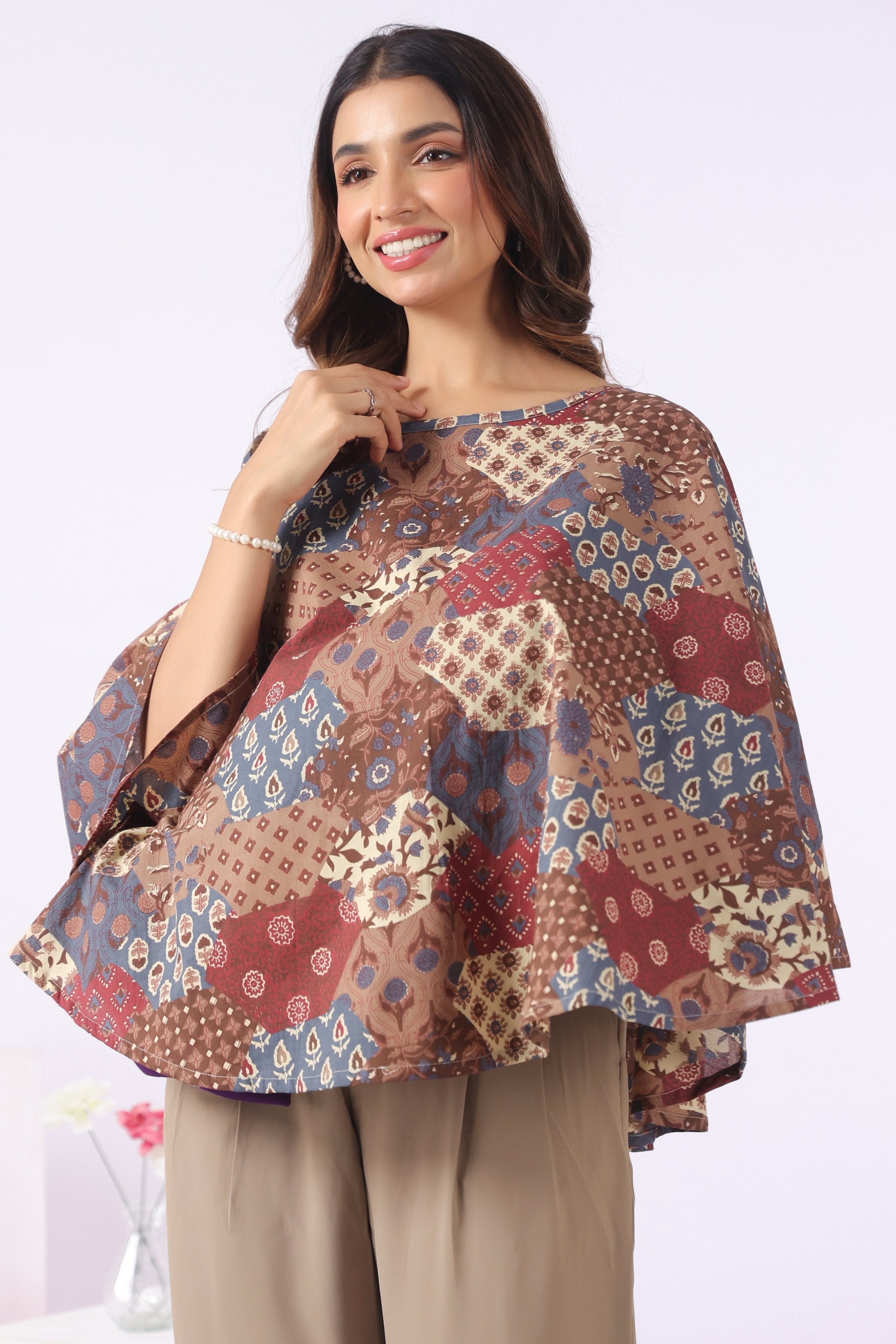 Earthy Bloom Cotton Nursing Cover (One-Size)