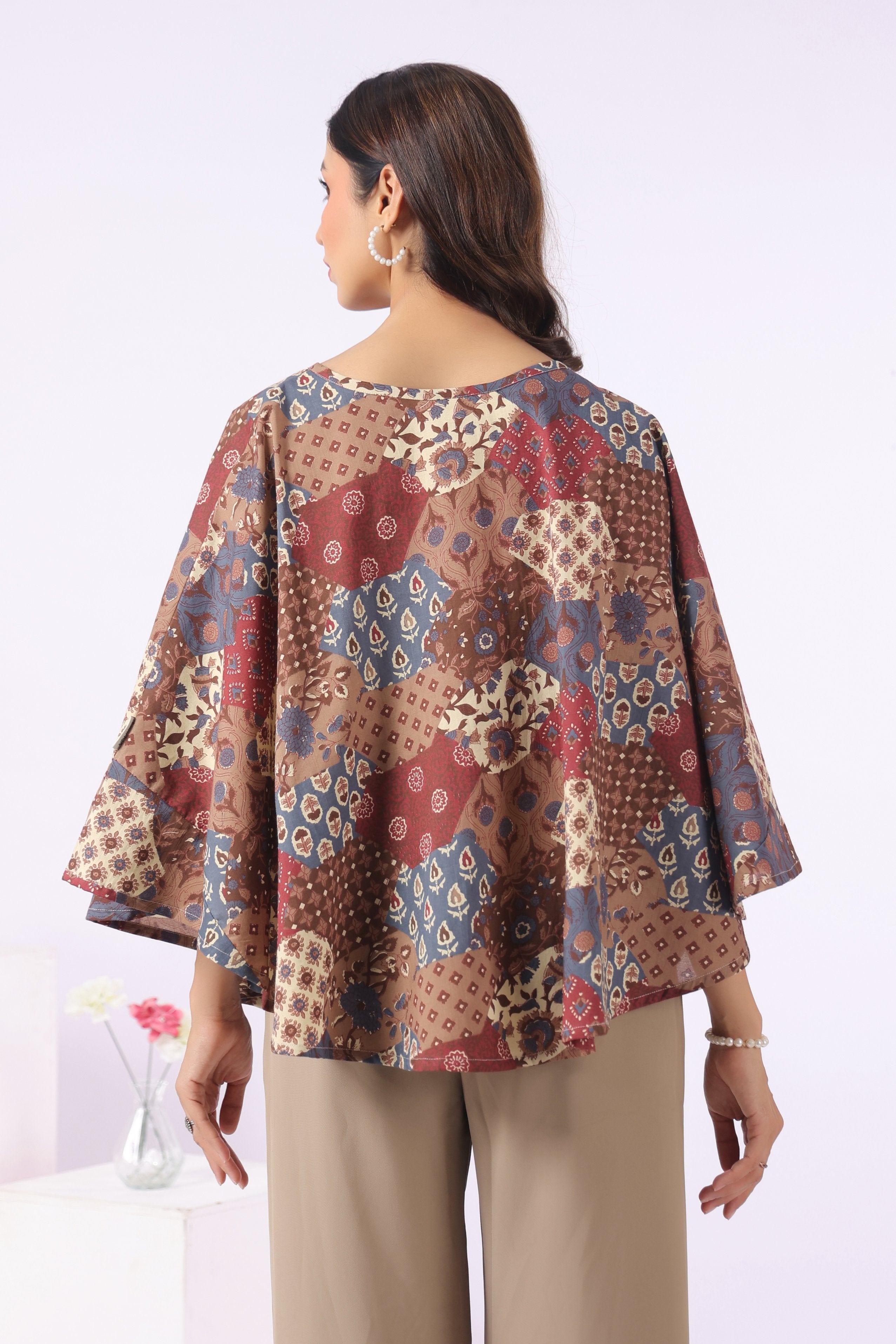 Earthy Bloom Cotton Nursing Cover (One-Size)