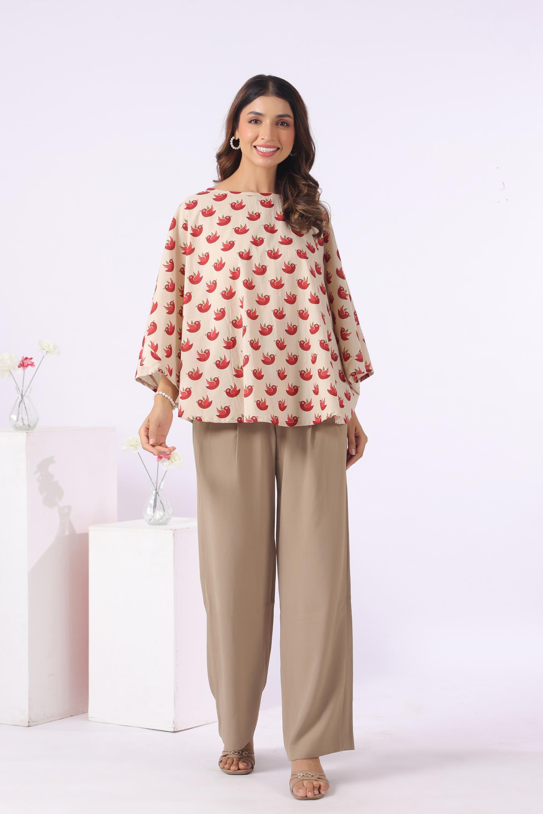 Ruby Sparrow Trail Cotton Nursing Cover (One-Size)