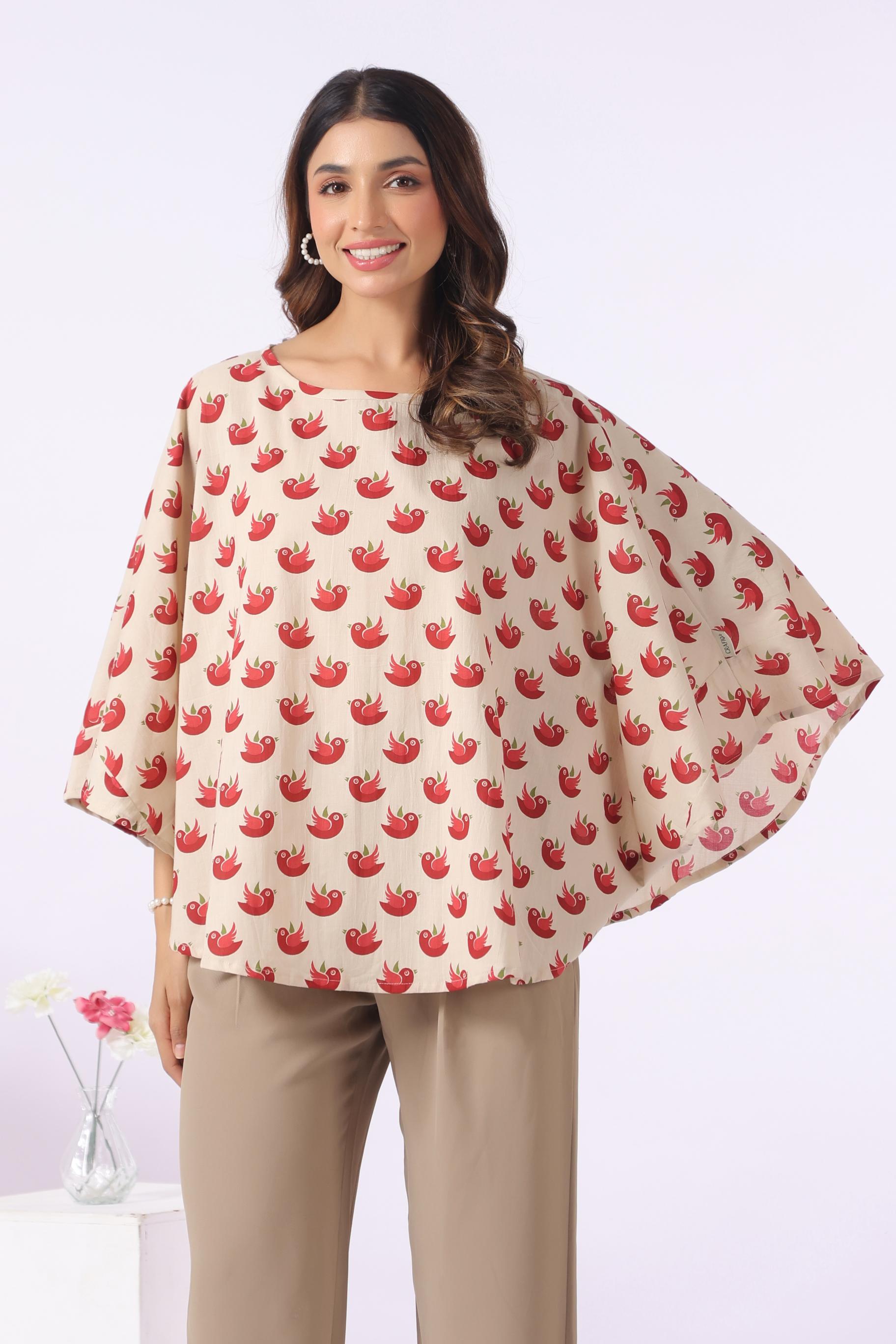 Ruby Sparrow Trail Cotton Nursing Cover (One-Size)