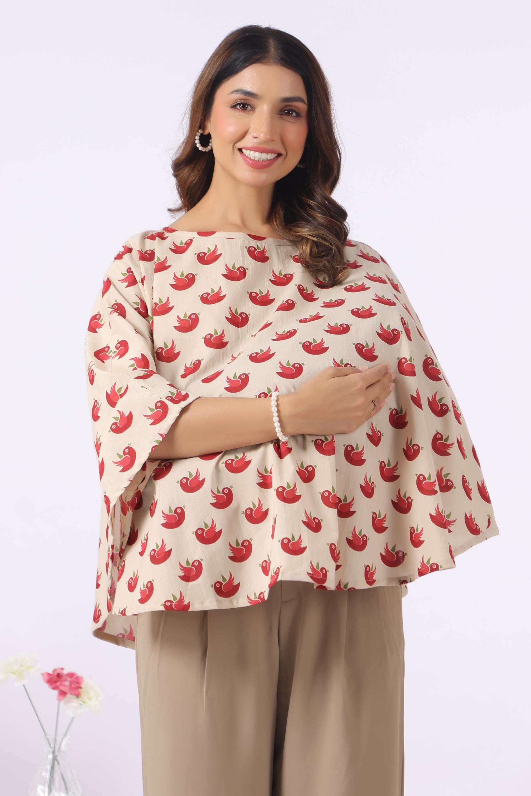 Ruby Sparrow Trail Cotton Nursing Cover (One-Size)