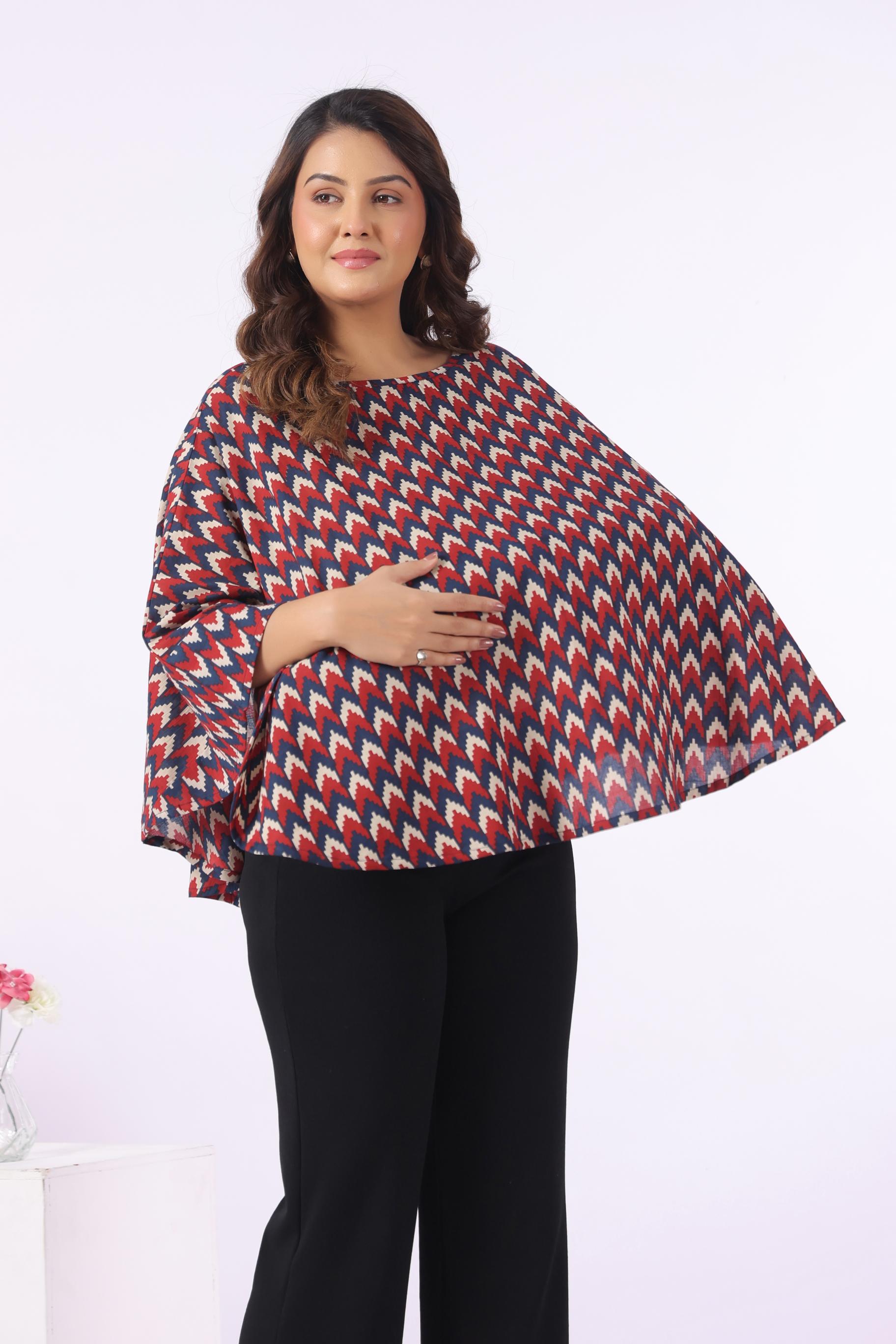 Bold Arrow Weave Cotton Nursing Cover (One-Size)