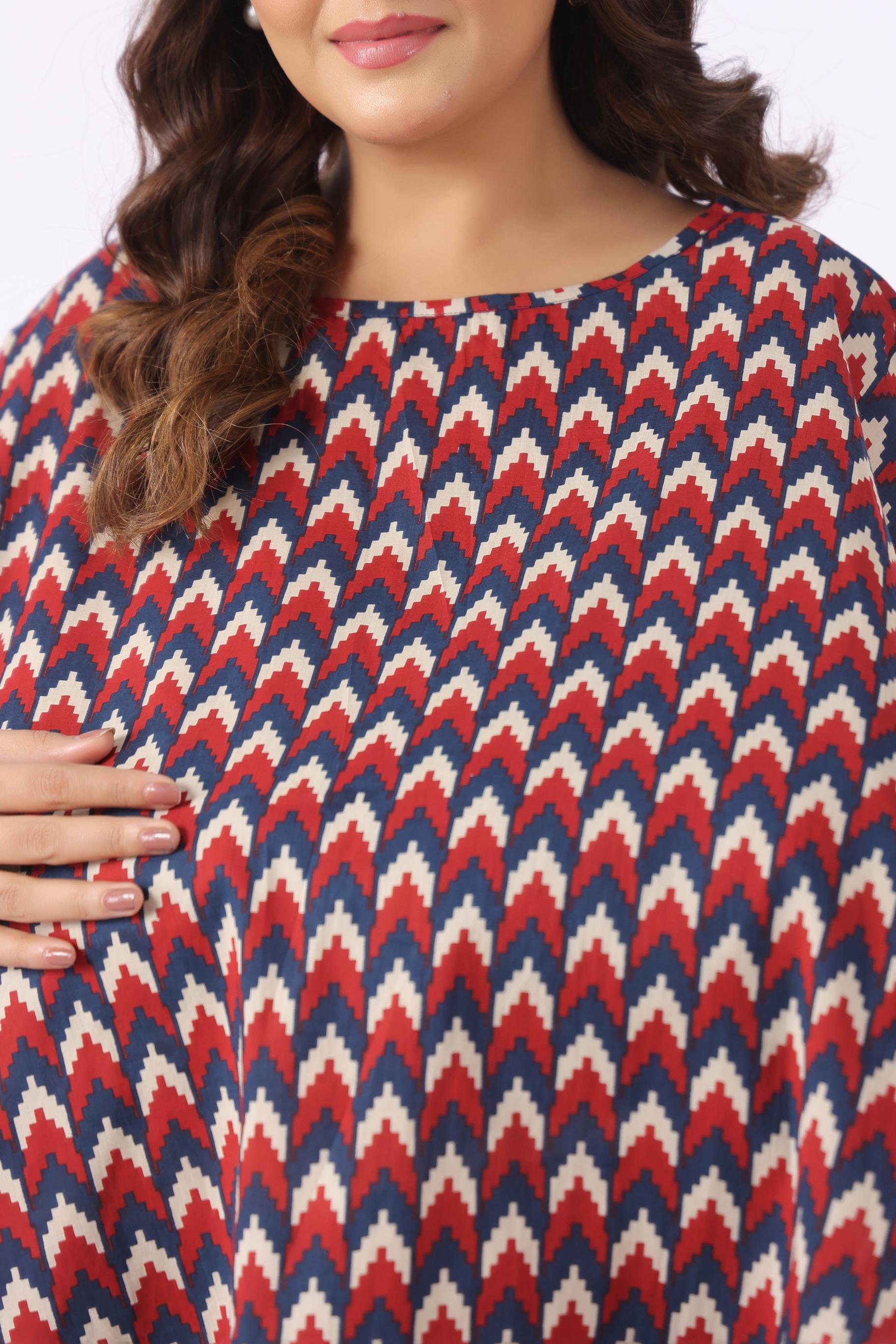 Bold Arrow Weave Cotton Nursing Cover (One-Size)