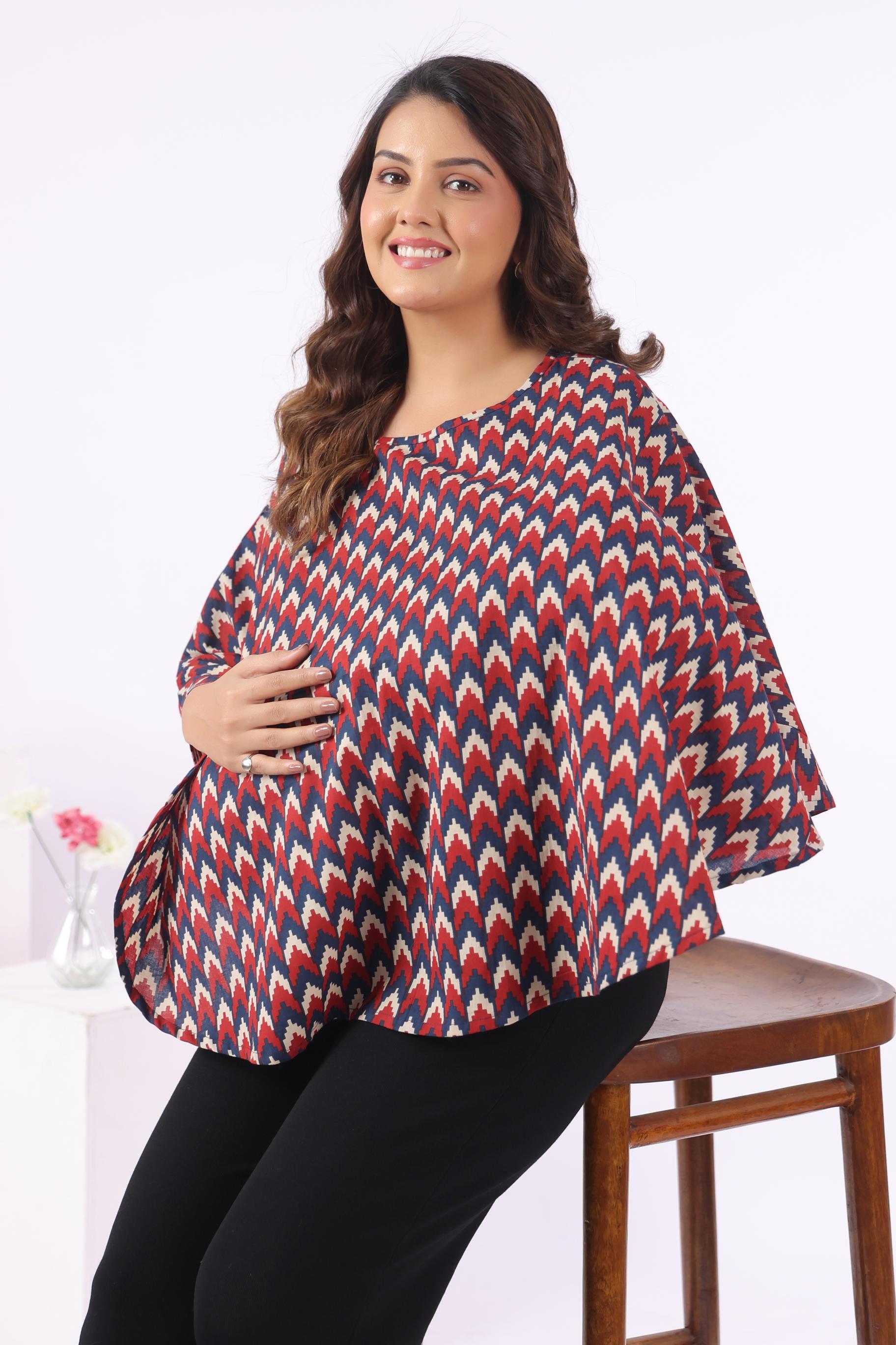 Bold Arrow Weave Cotton Nursing Cover (One-Size)