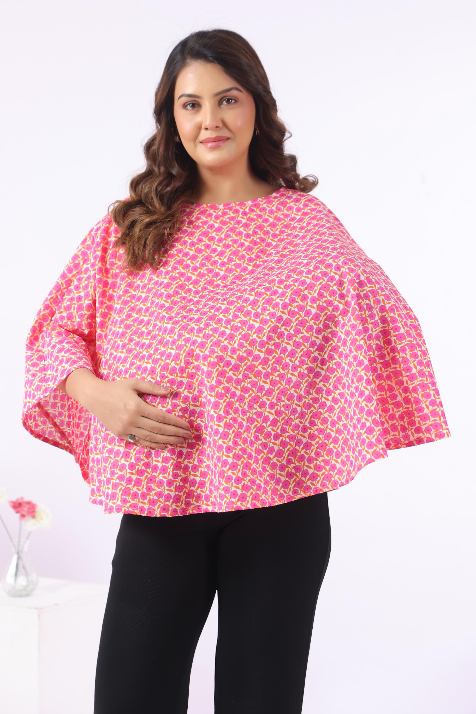 Tropical Tiny Blooms Cotton Nursing Cover (One-Size)