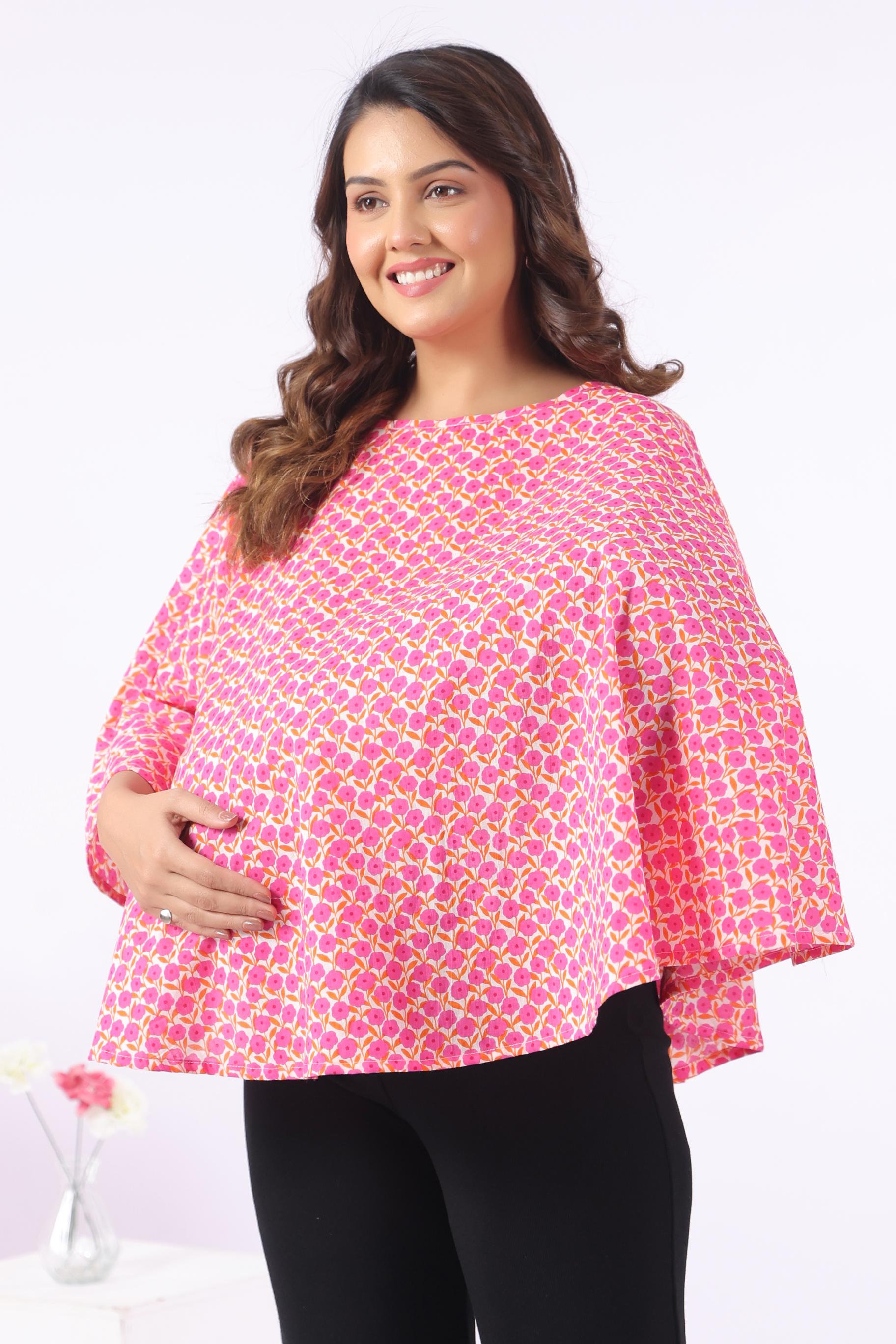 Tropical Tiny Blooms Cotton Nursing Cover (One-Size)