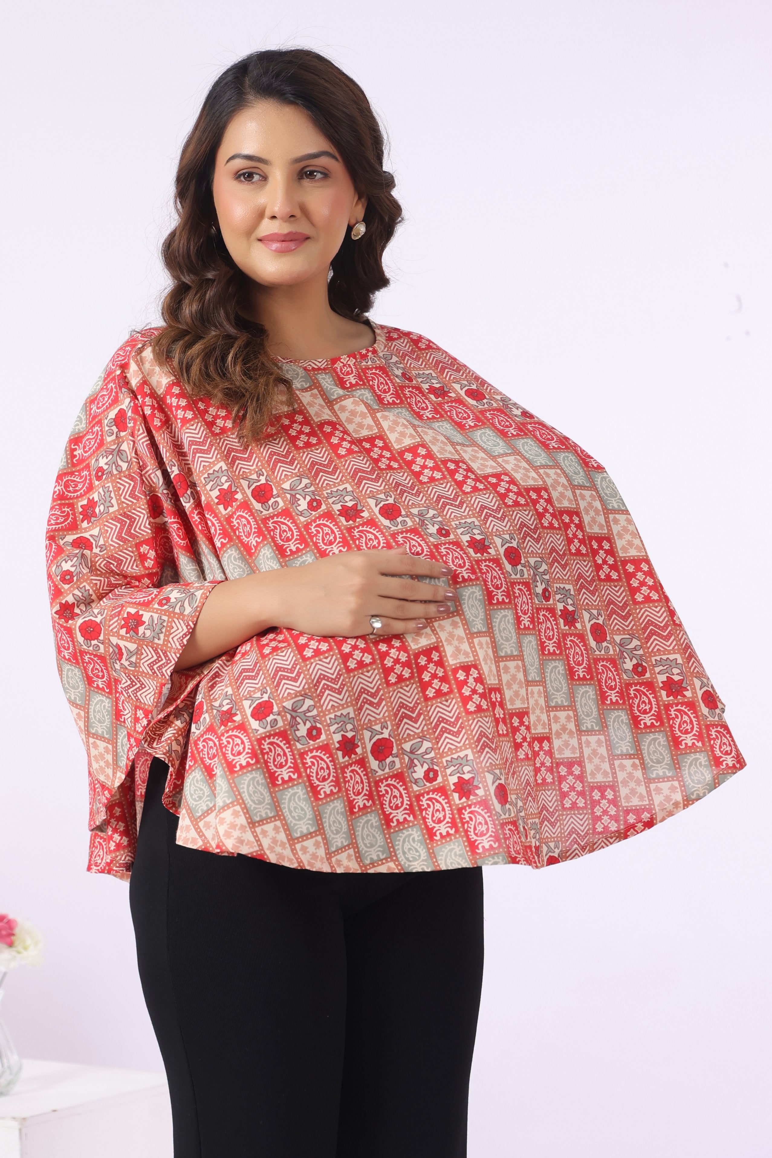 Royal Mosaic Bloom Cotton Nursing Cover (One-Size)