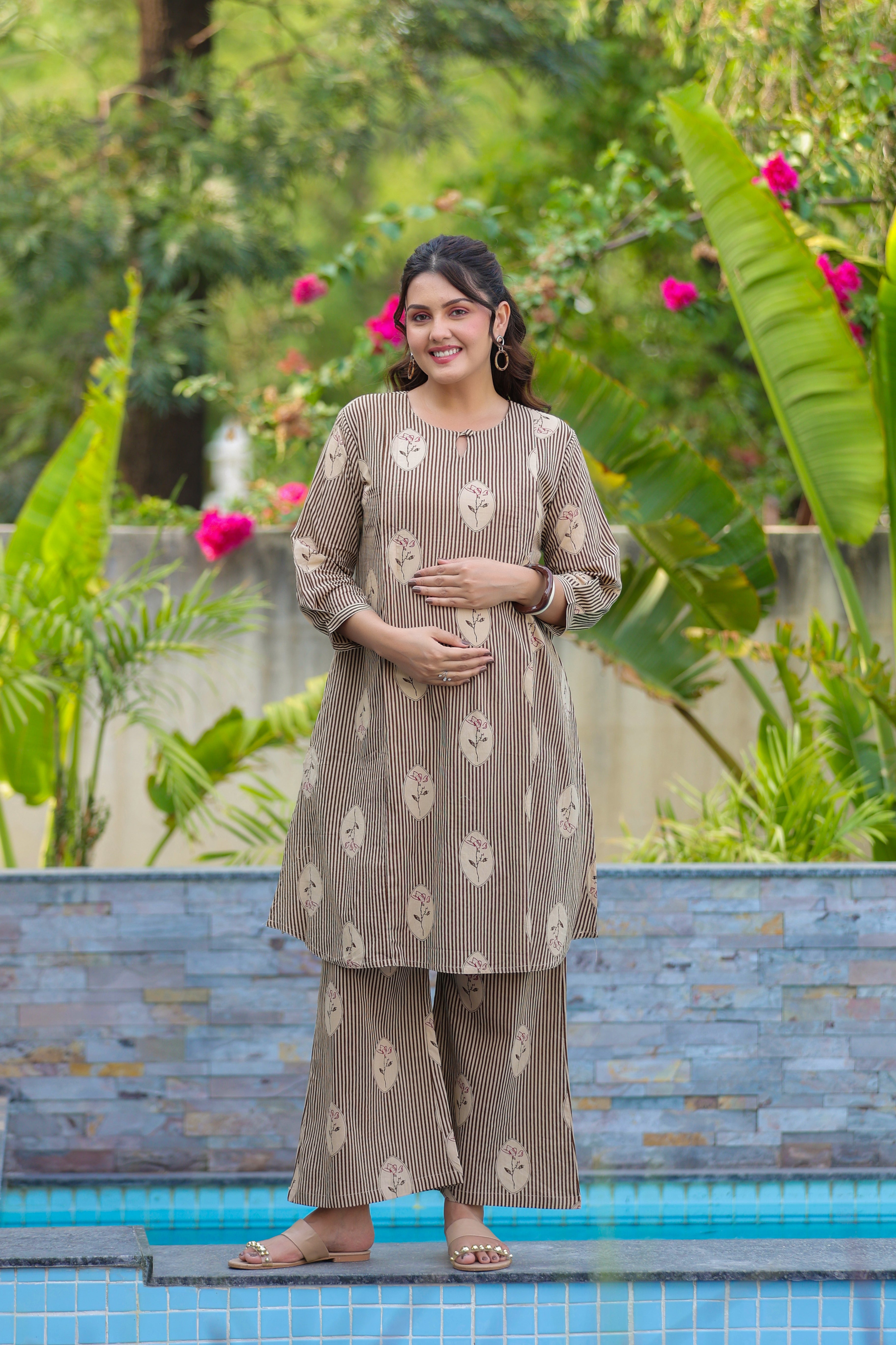 Wildflower Seed Cotton Maternity - Nursing Co-ord Set