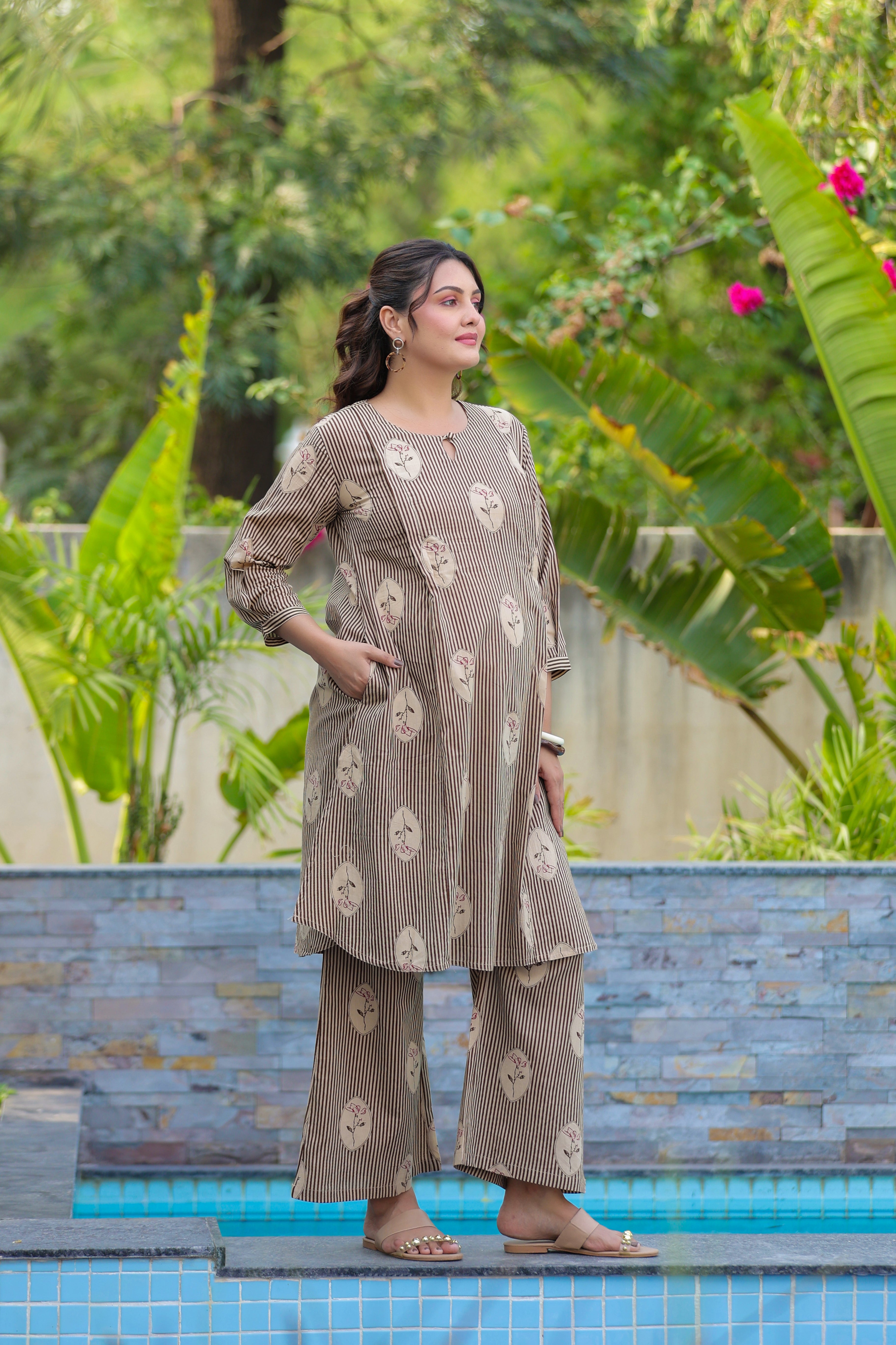 Wildflower Seed Cotton Maternity - Nursing Co-ord Set
