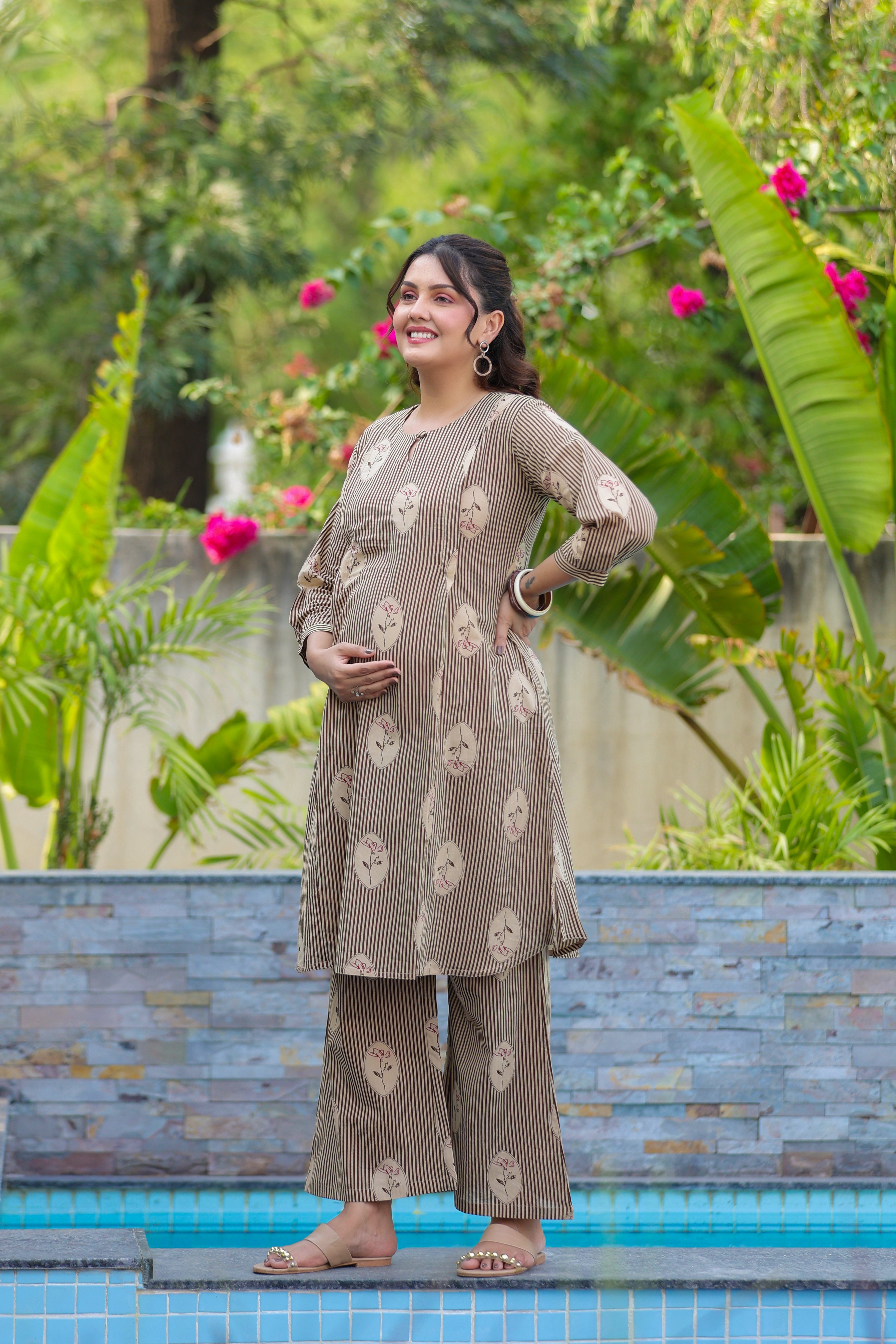 Wildflower Seed Cotton Maternity - Nursing Co-ord Set