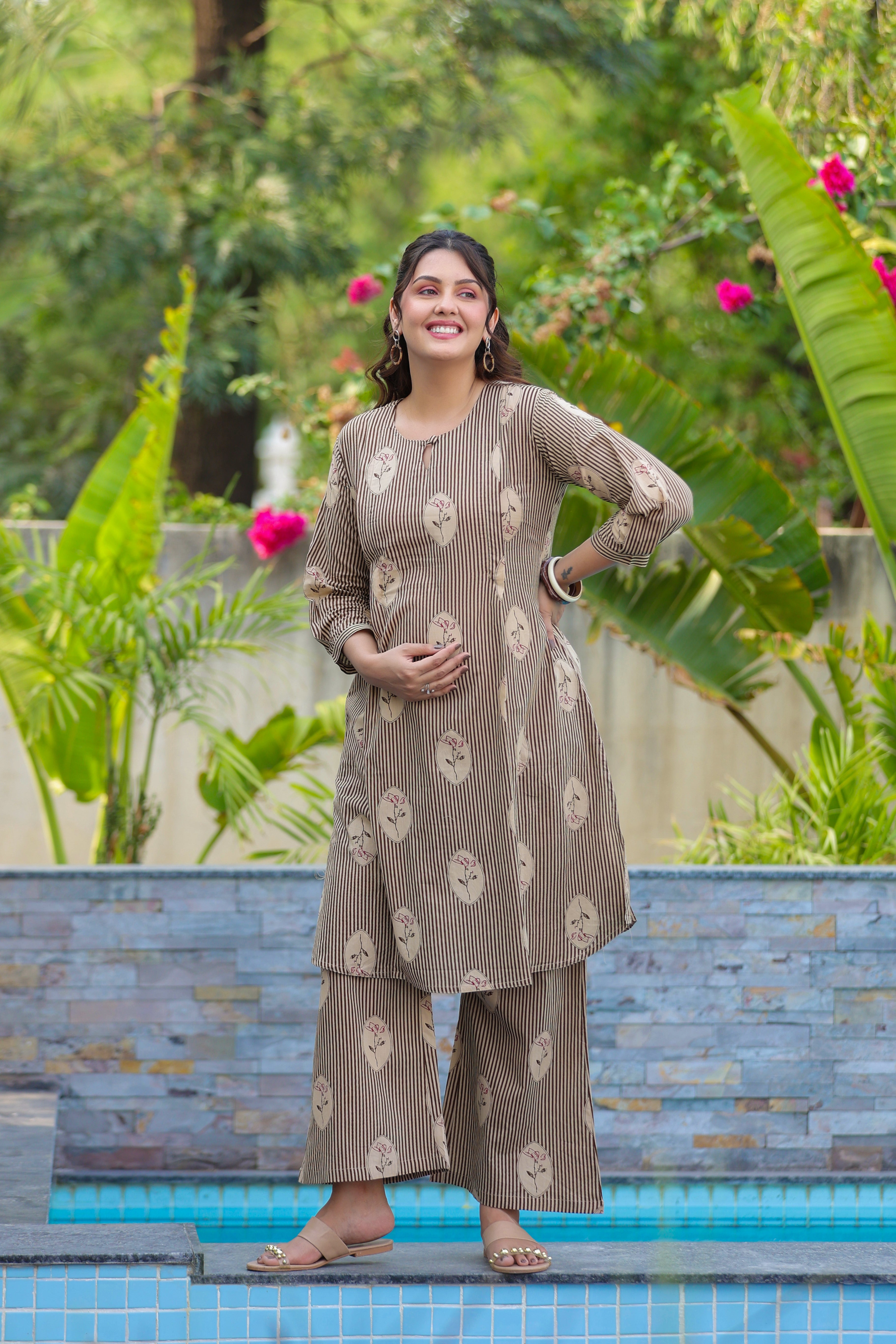 Wildflower Seed Cotton Maternity - Nursing Co-ord Set