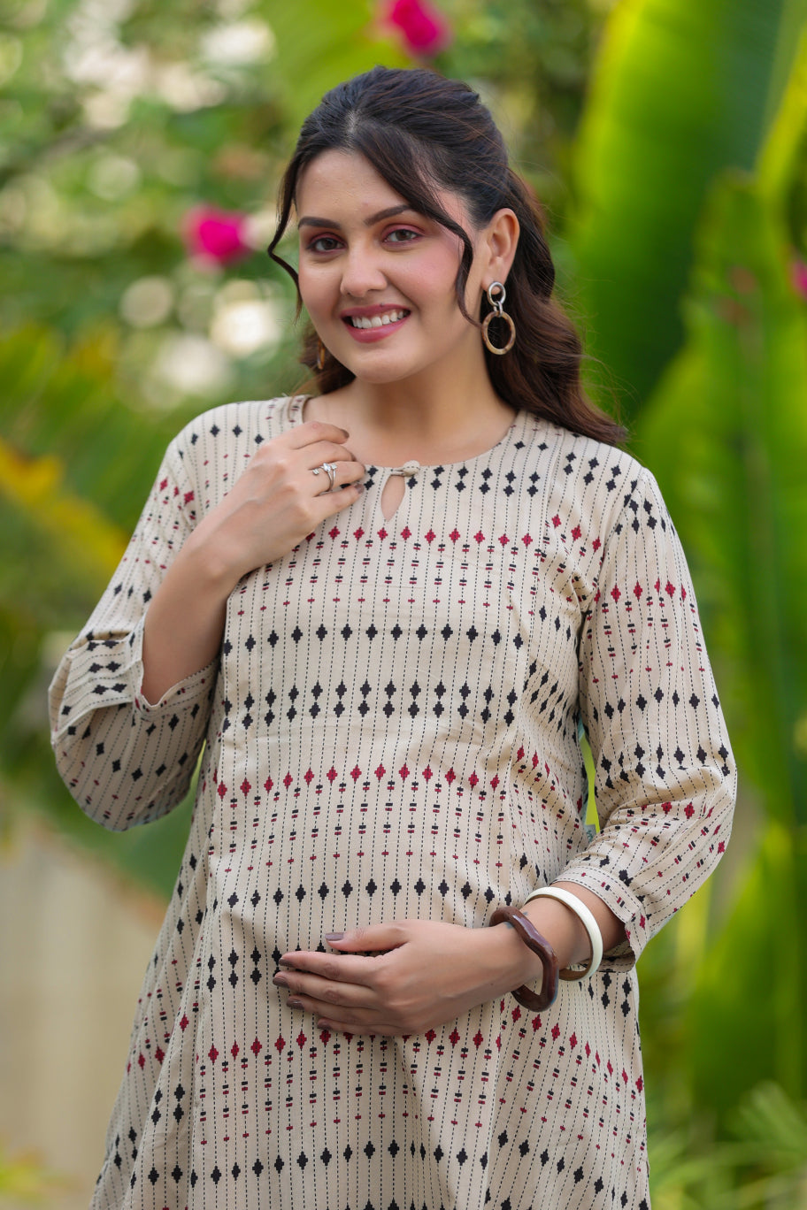 Desert Rhombus Cotton Maternity - Nursing Co-ord Set