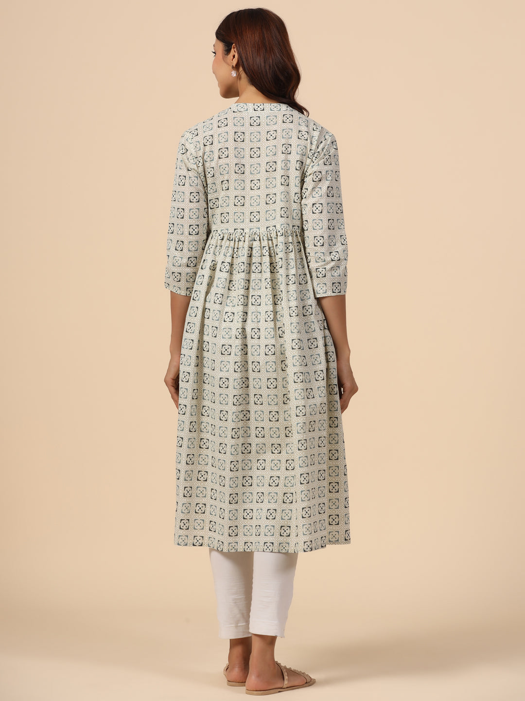 White Dove Cotton Maternity - Nursing Kurta