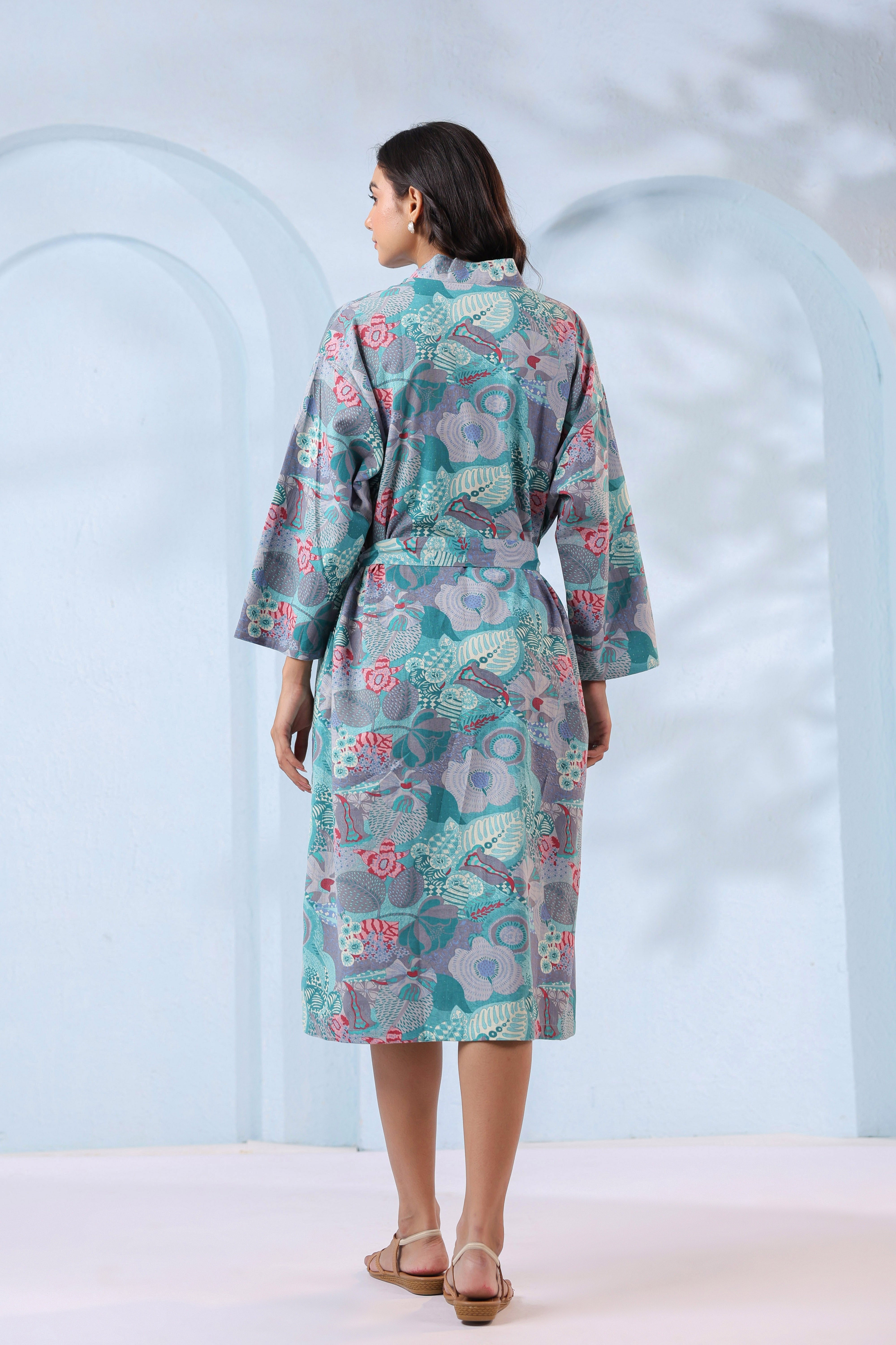 Sapphire Cotton Flex Robe ( One-Size )