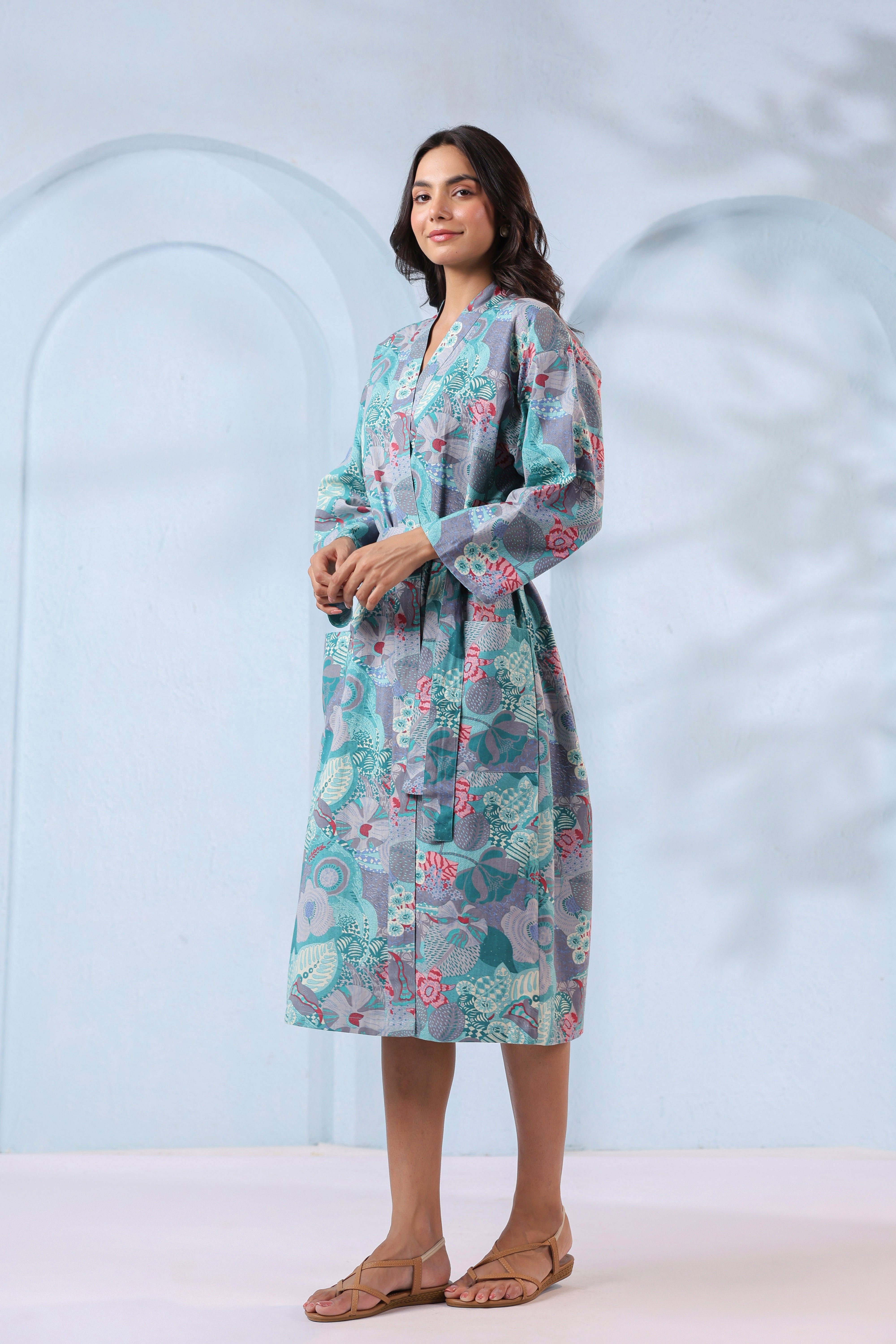 Sapphire Cotton Flex Robe ( One-Size )