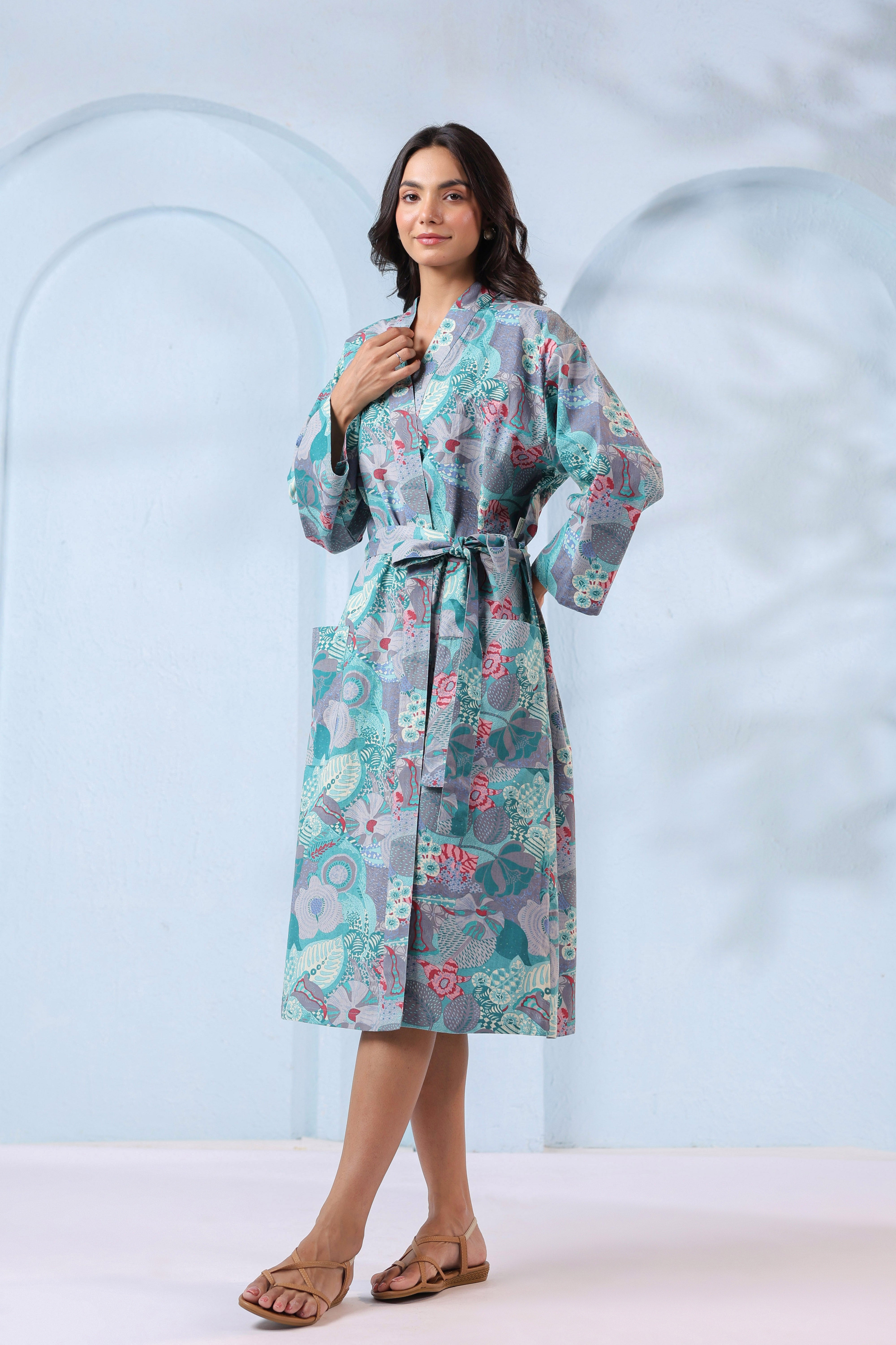 Sapphire Cotton Flex Robe ( One-Size )