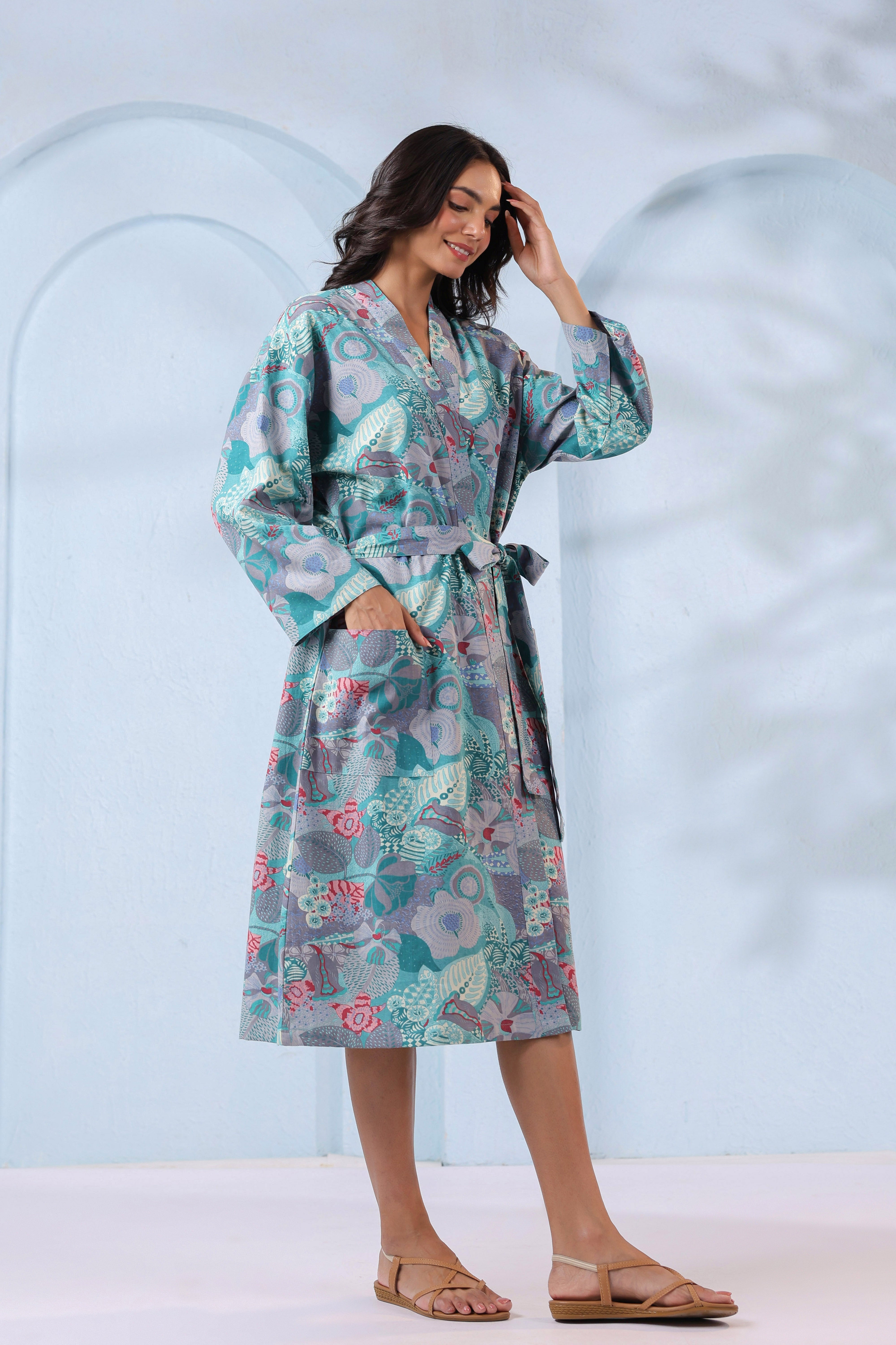Sapphire Cotton Flex Robe ( One-Size )