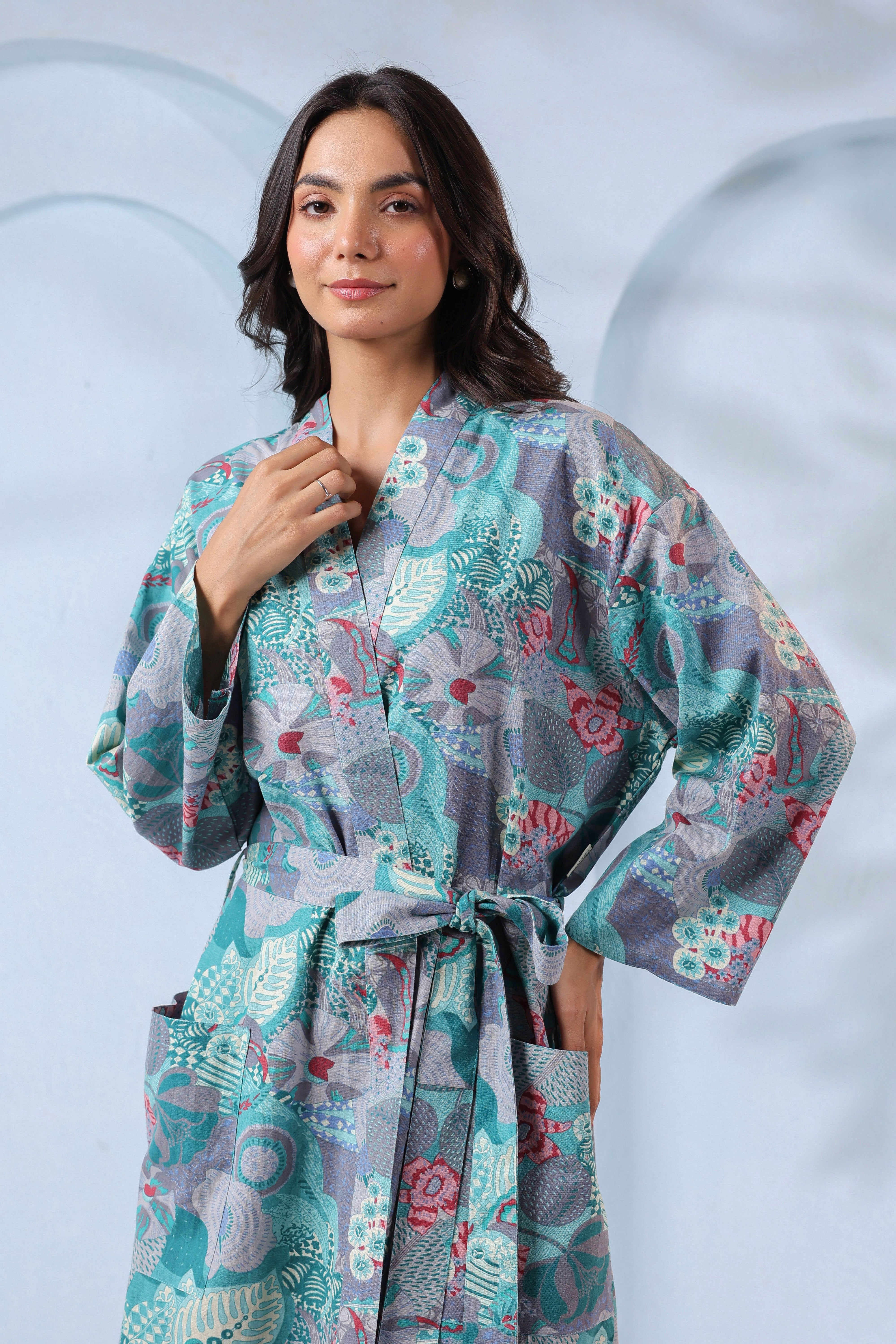 Sapphire Cotton Flex Robe ( One-Size )