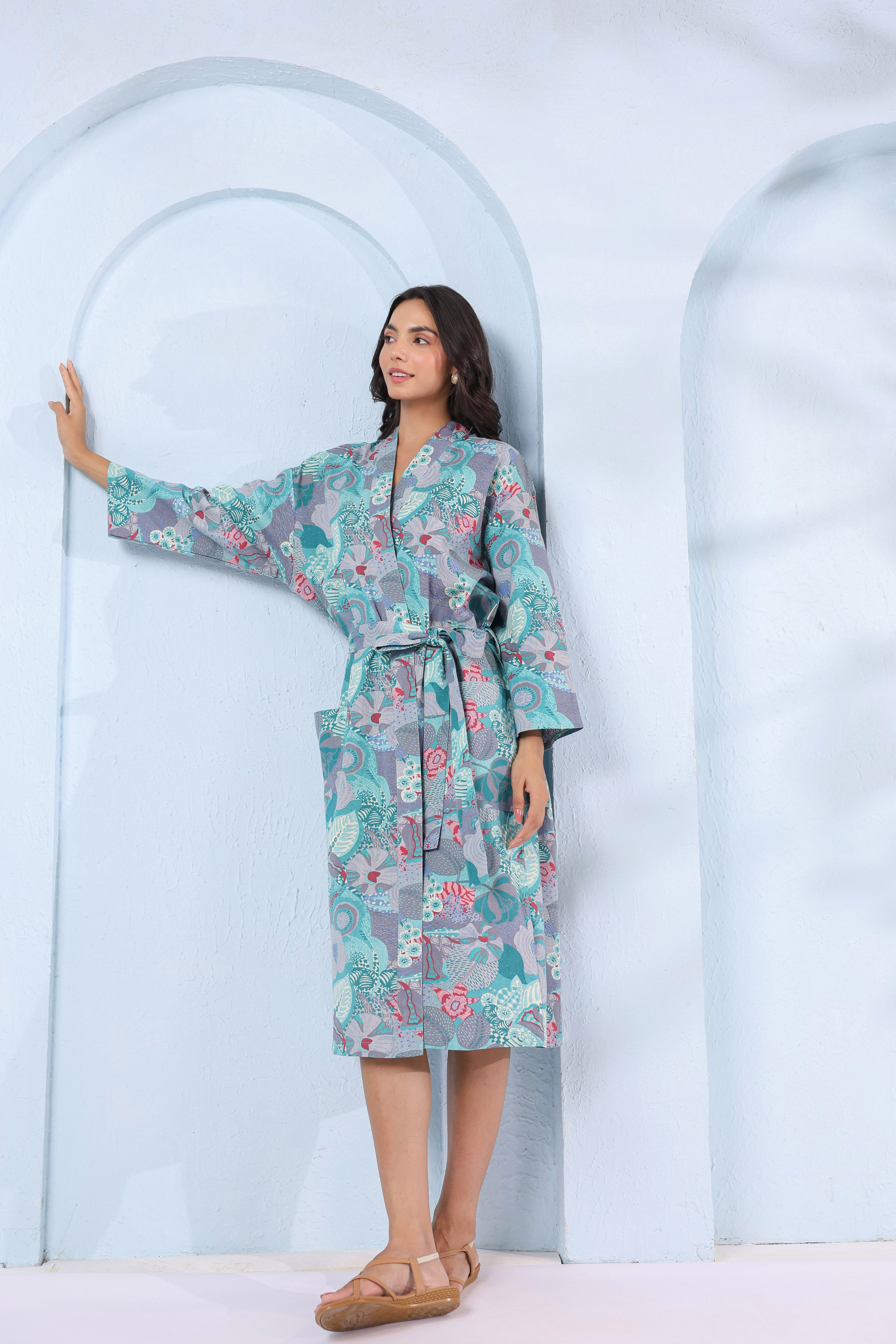 Sapphire Cotton Flex Robe ( One-Size )