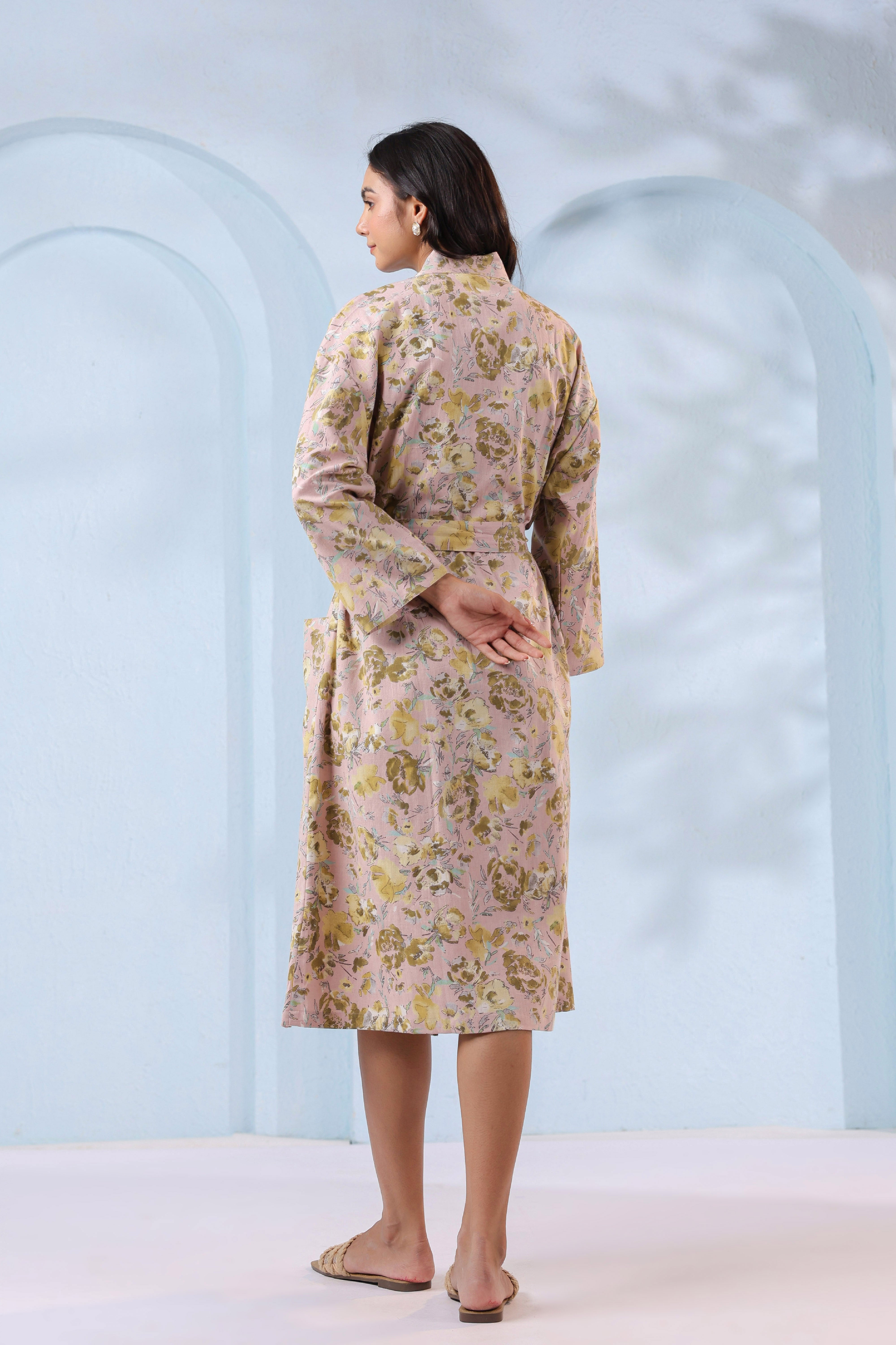 Peach Bud Cotton Flex Robe ( One-Size )