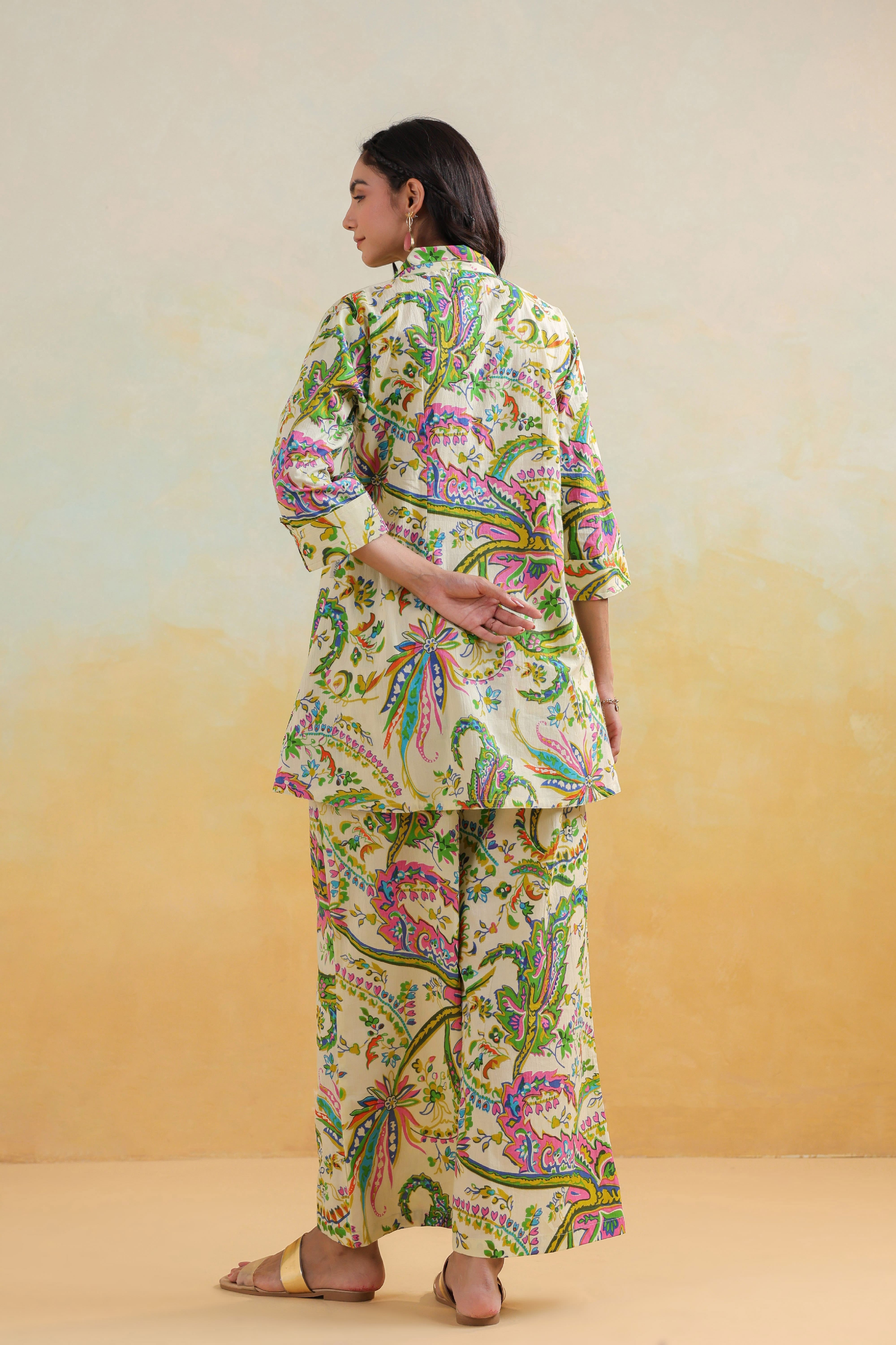 Tropical Vibes on Cotton Co-ord Set