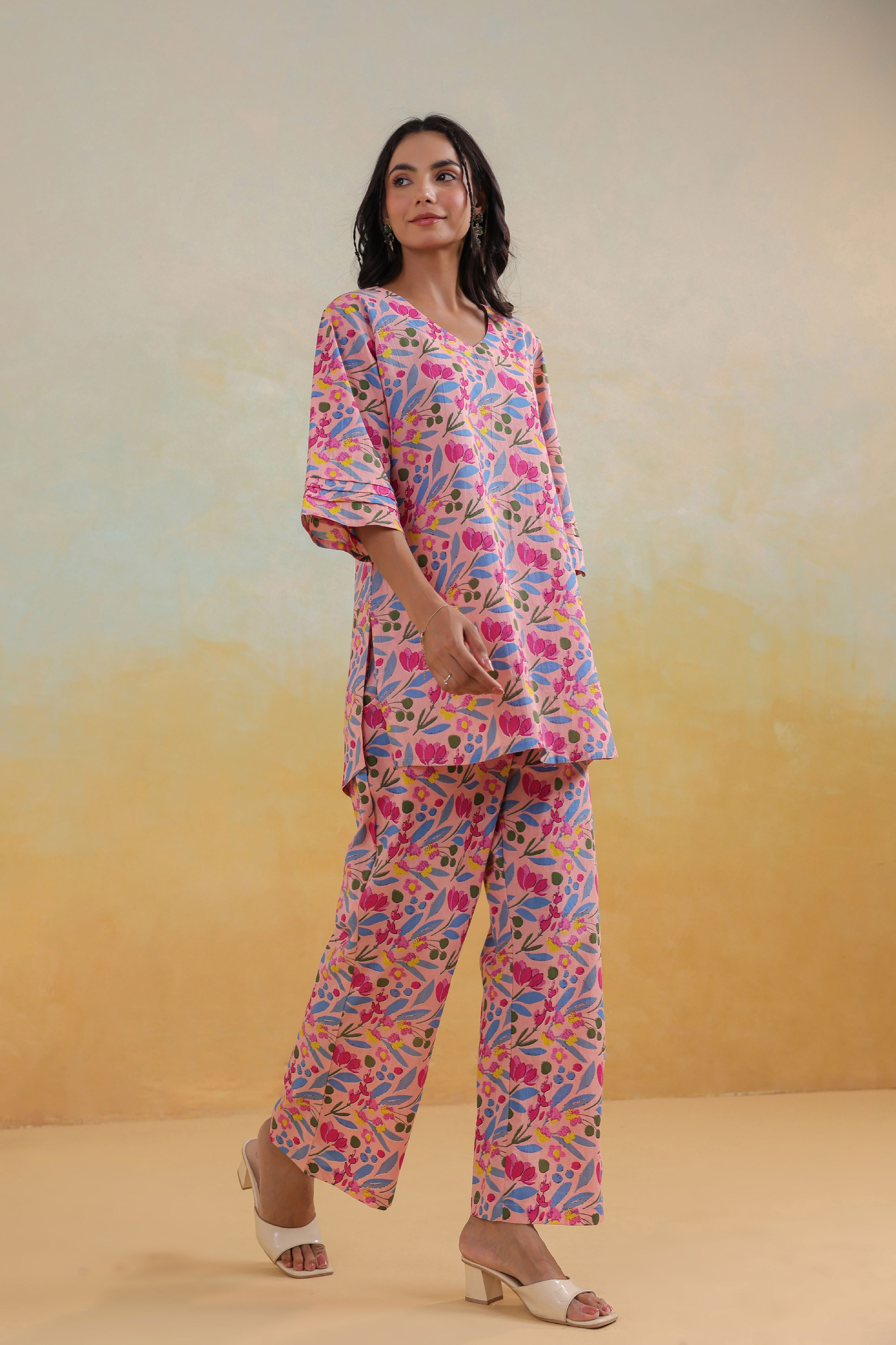 Berry Blush Pink Cotton Co-ord Set
