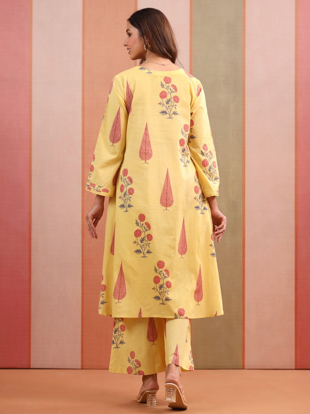 Basant Mughal Boota Cotton Co-ord Set