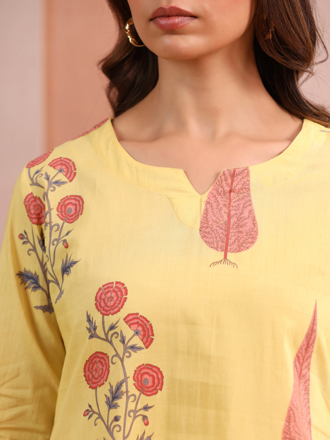 Basant Mughal Boota Cotton Co-ord Set